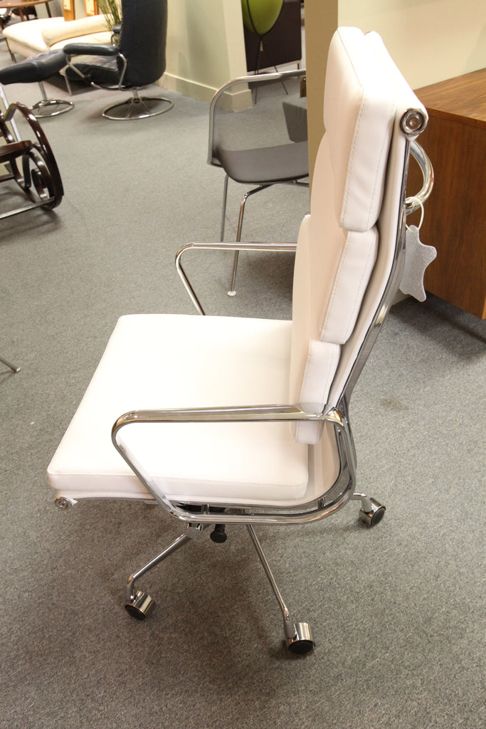 Eames Replica Office Chair (White Leather)