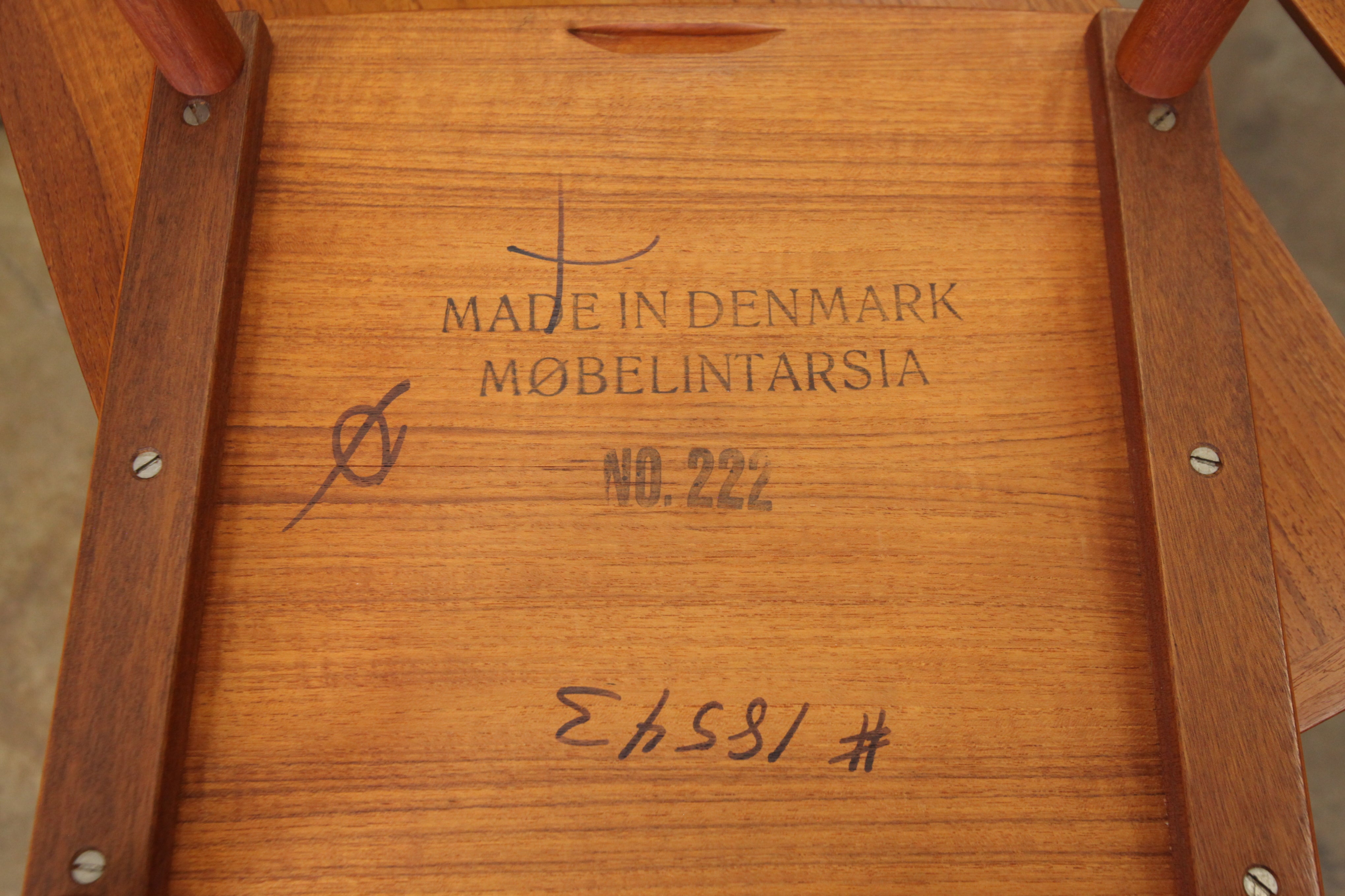 Vintage Set of 3 Danish Teak Nesting Tables by Mobelintarsia