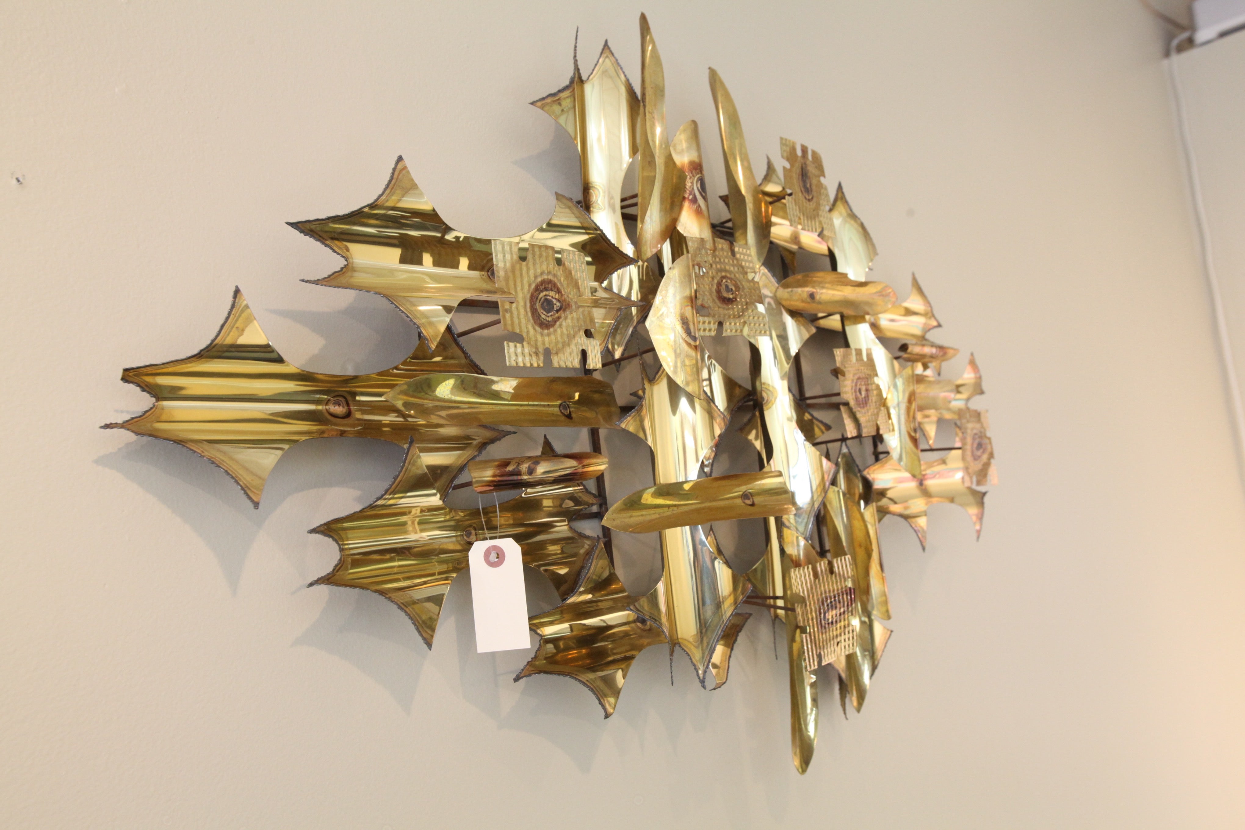 Large Brass Metal Art (41"W x 24"H)