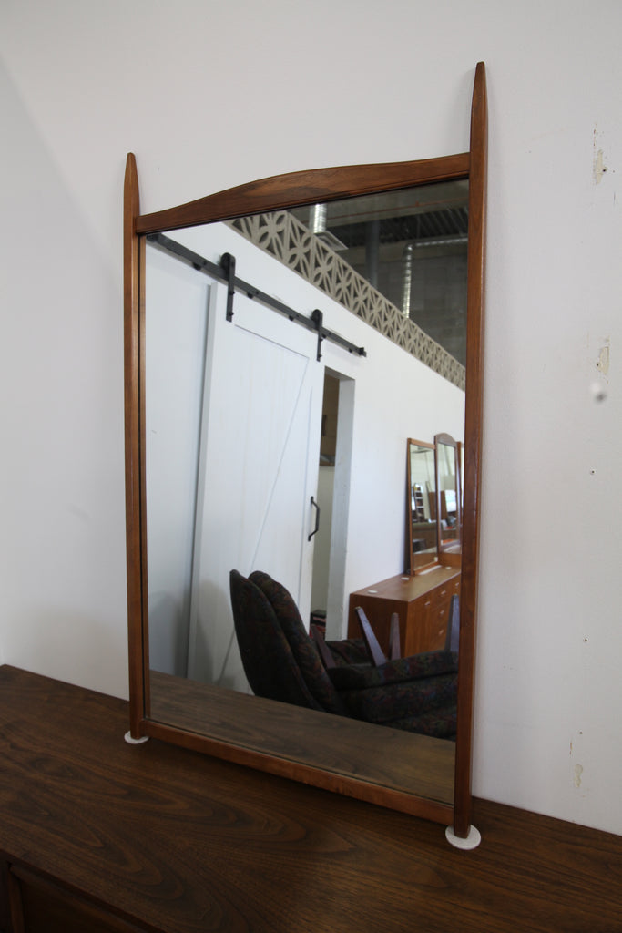 Vintage Walnut Mirror (29.25"W x 49.5"H x 1" Thick)