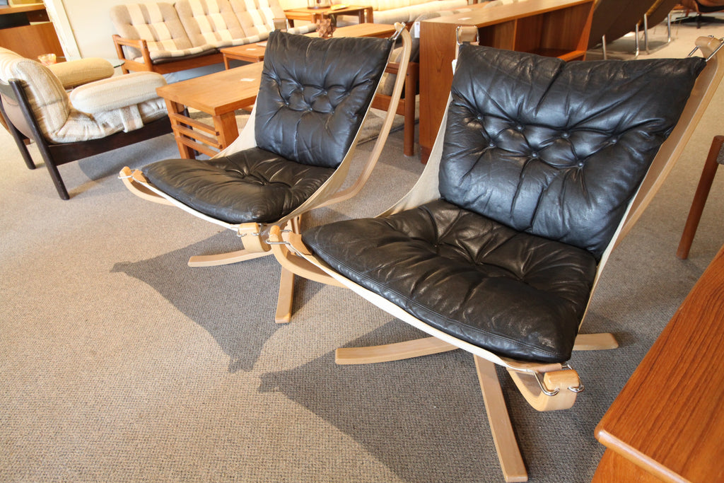 (Pair) of Original Sigurd Ressell 70's Falcon Chairs