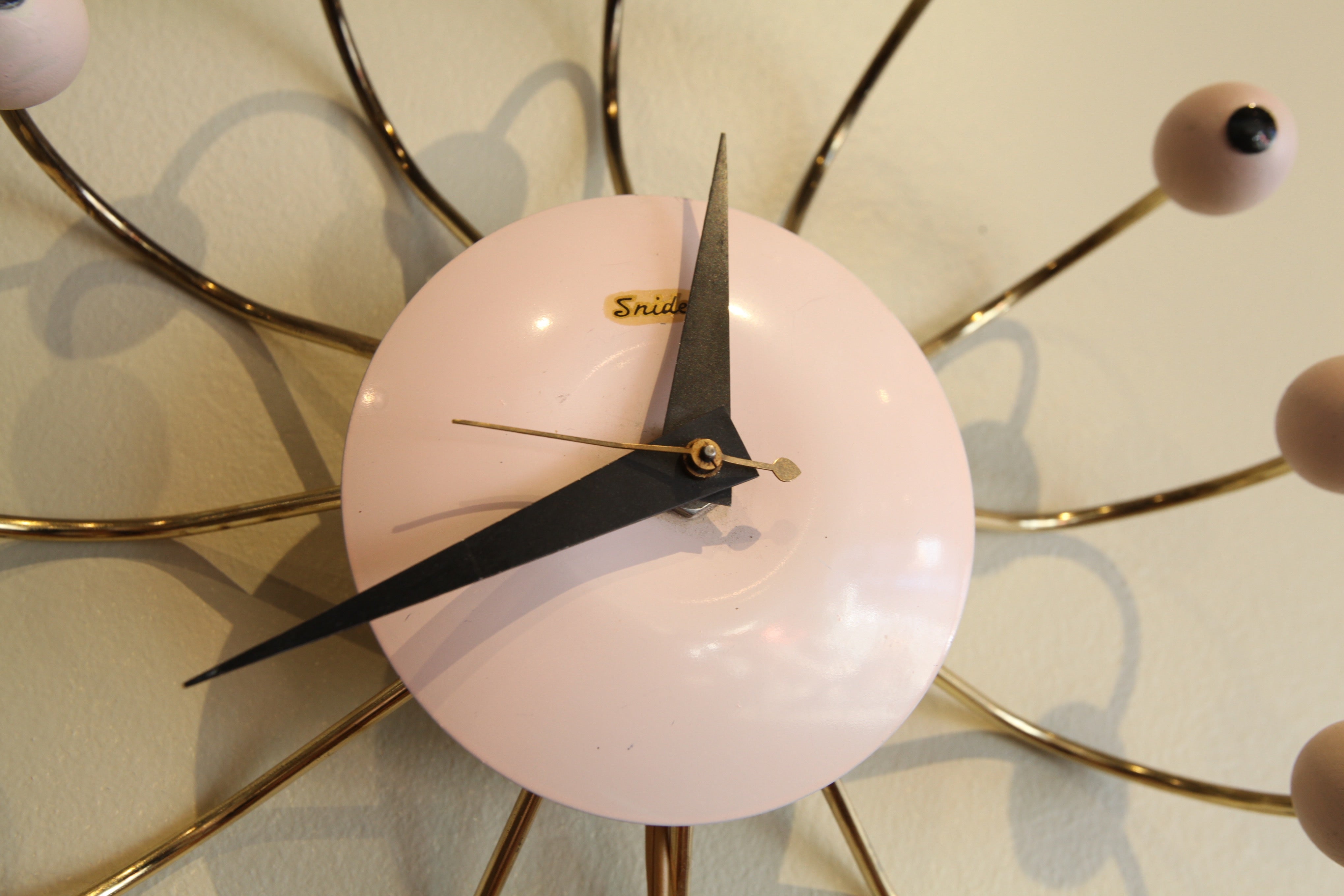 Rare 50's Snider Spider Vintage Electric Clock (11" Across)
