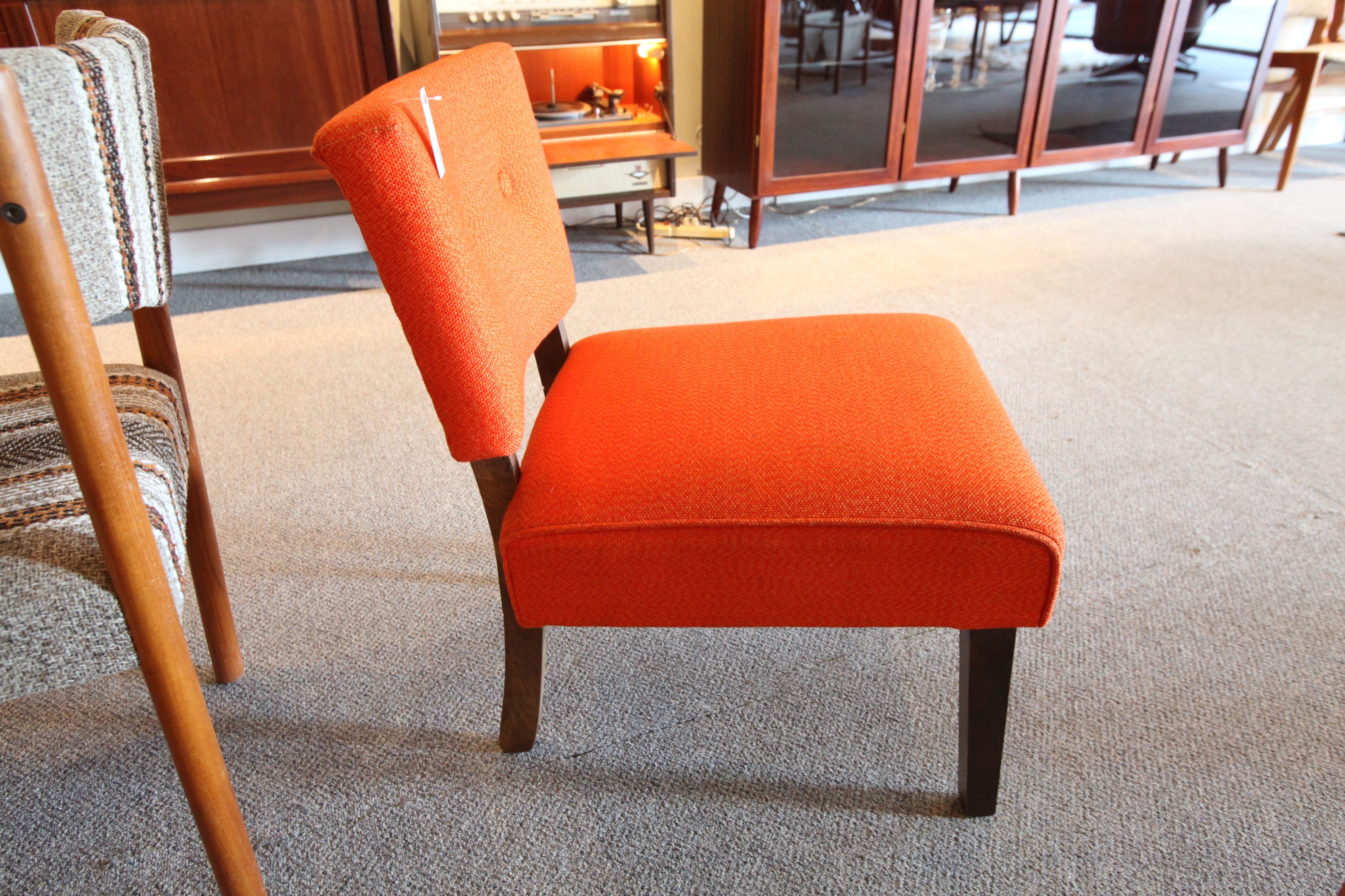 Vintage Orange Mid Century Chair