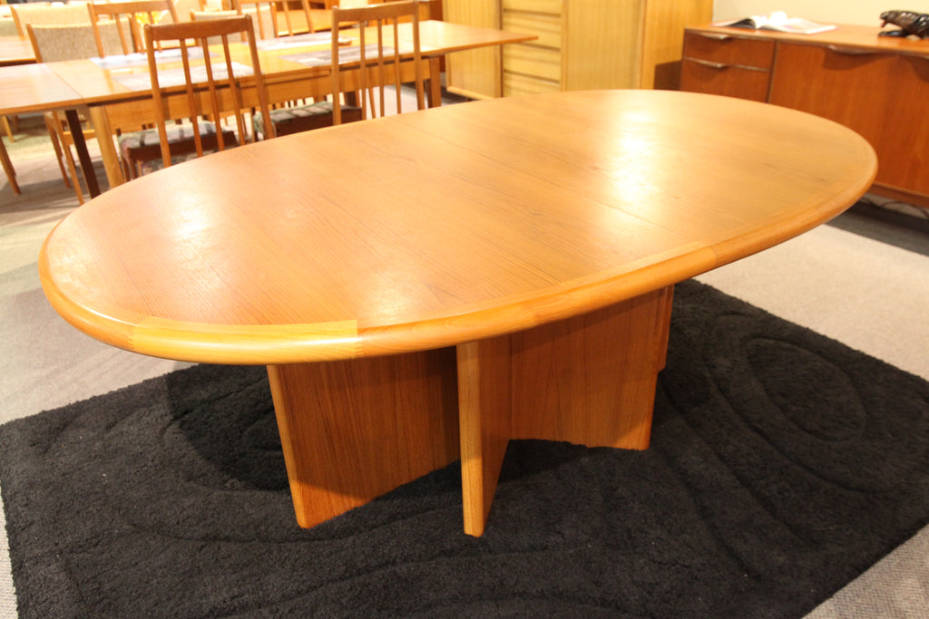 Ansager Mobler Danish Teak Dining Table w/2 Leafs (110" x 45") or (70" x 45')