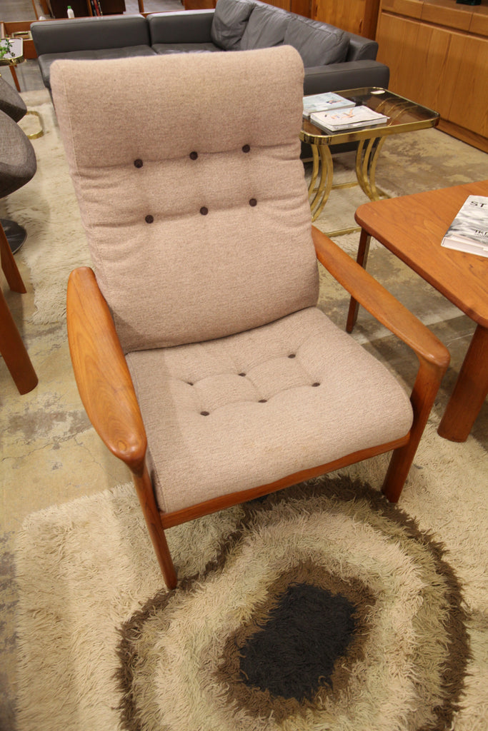 Beautiful Danish Teak Lounge Chair by Komfort (32.5"W x 32"D x 40.5"H)