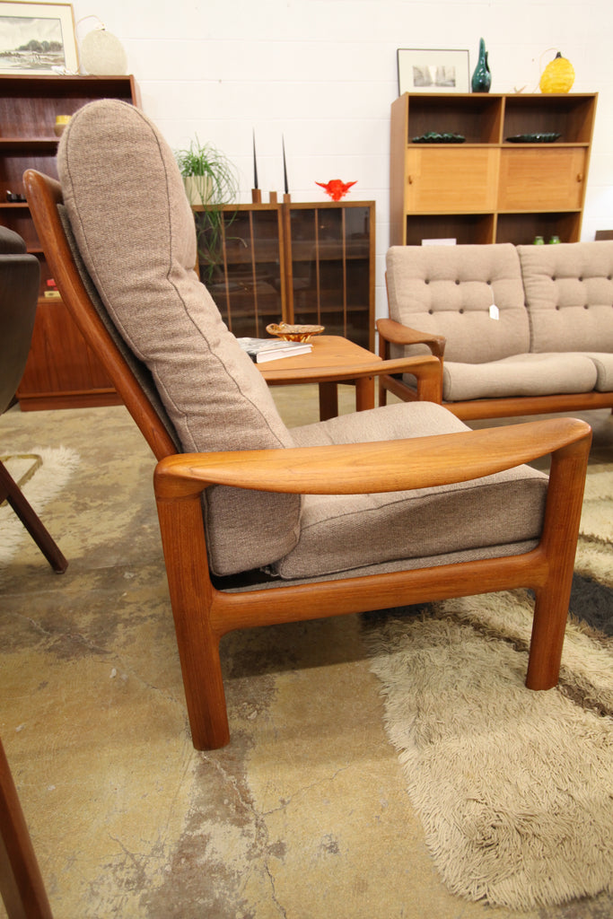 Beautiful Danish Teak Lounge Chair by Komfort (32.5"W x 32"D x 40.5"H)