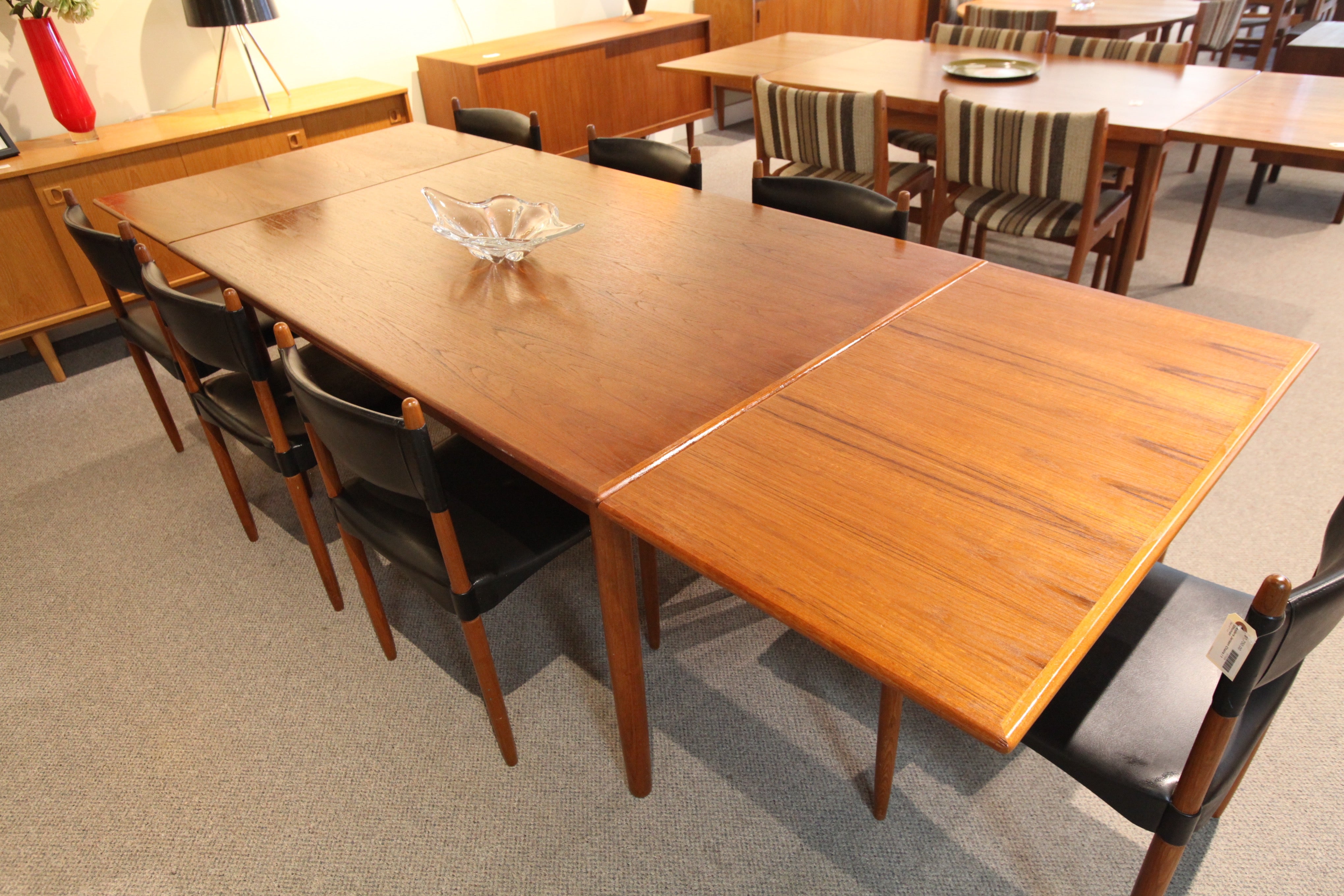 Danish Teak Dining Table with Pullout Extensions (102" x 39") or (59" x 39')