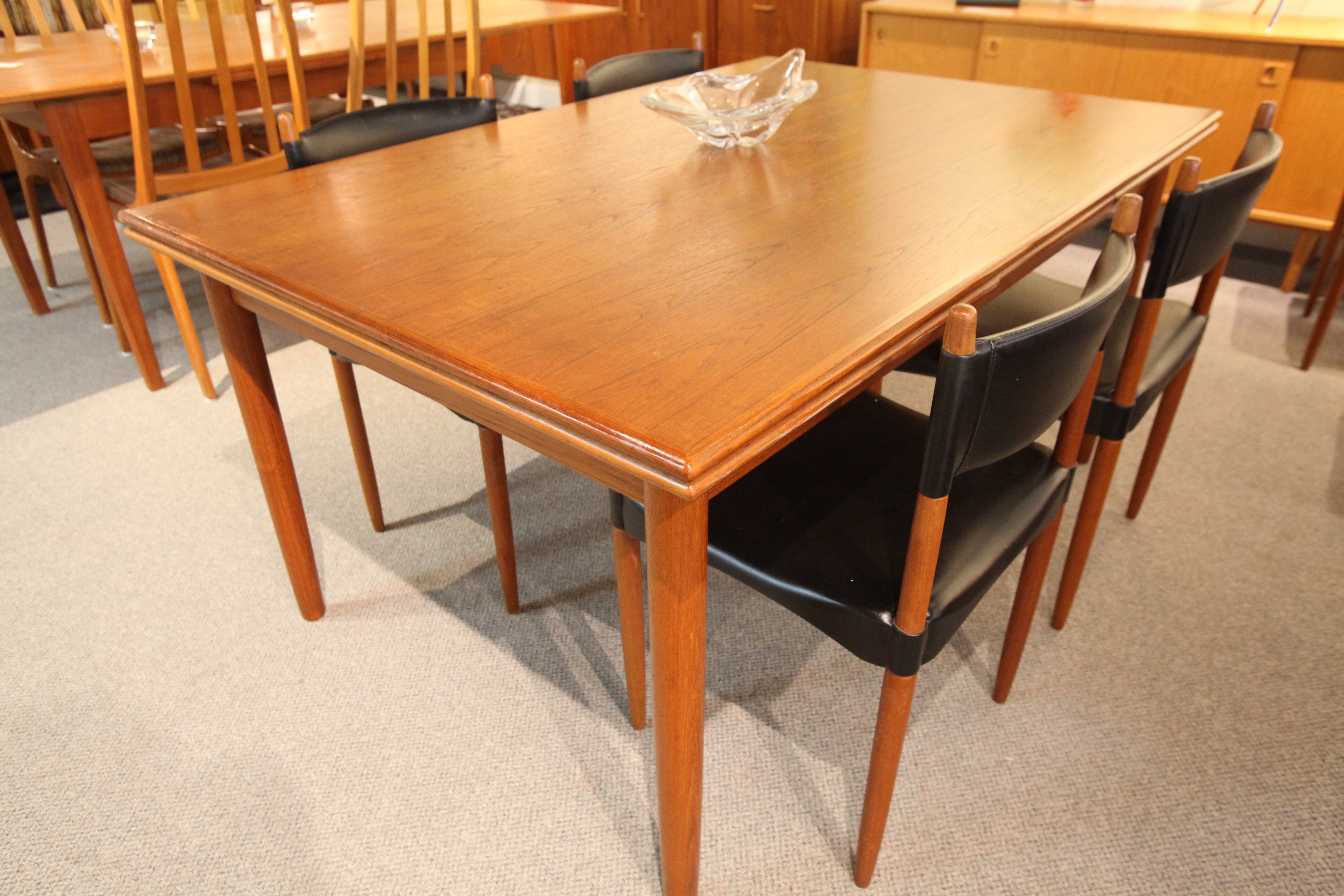 Danish Teak Dining Table with Pullout Extensions (102" x 39") or (59" x 39')