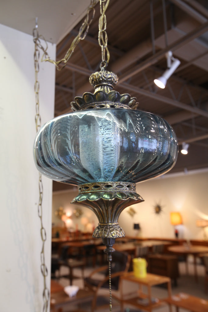 Vintage Mid Century Glass Swag Lamp