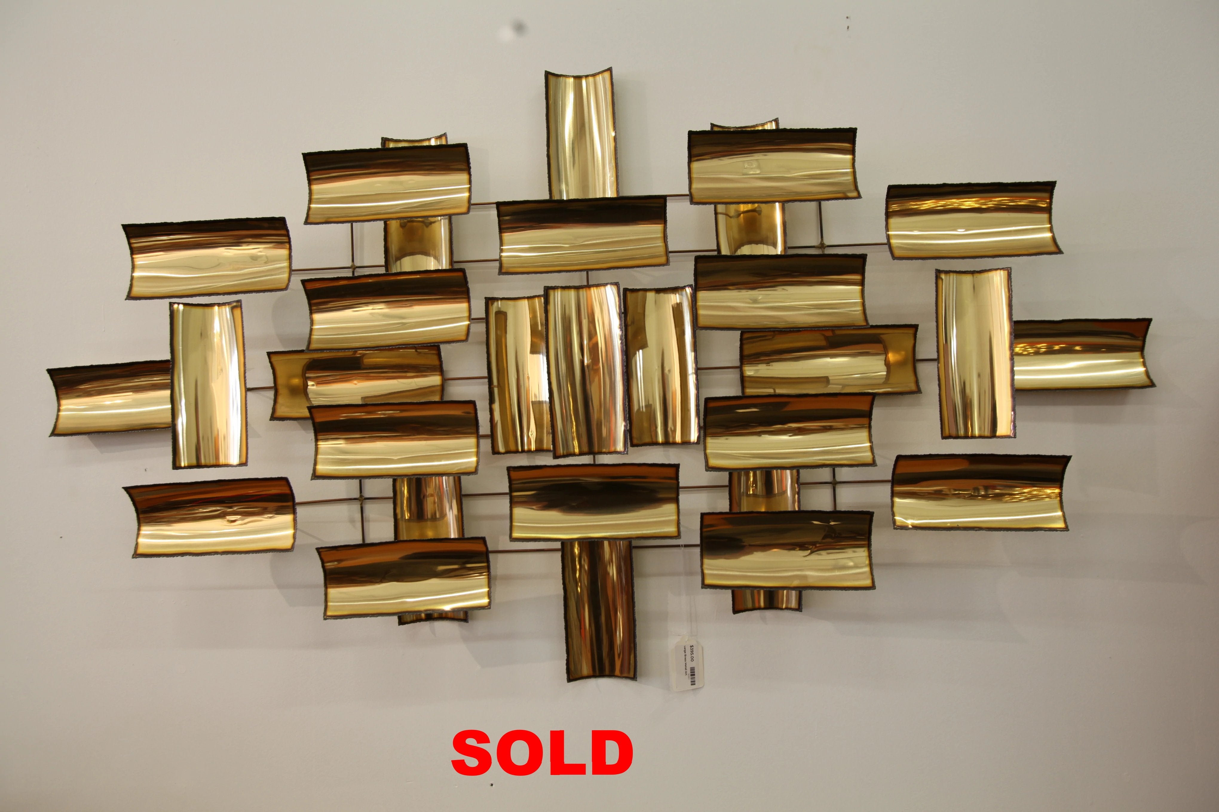 Large Vintage Brass Wall Art (56W x 31H x 4.5D) – Consign
