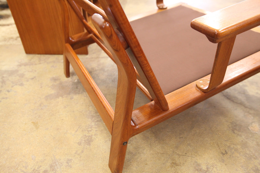 Unique Vintage Danish Teak Low & Wide Lounge Chair by Komfort (32"W x 31"D x 28"H)