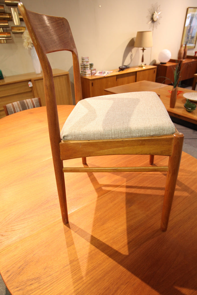 Set of 4 Danish Teak Chairs w/Curved Backs