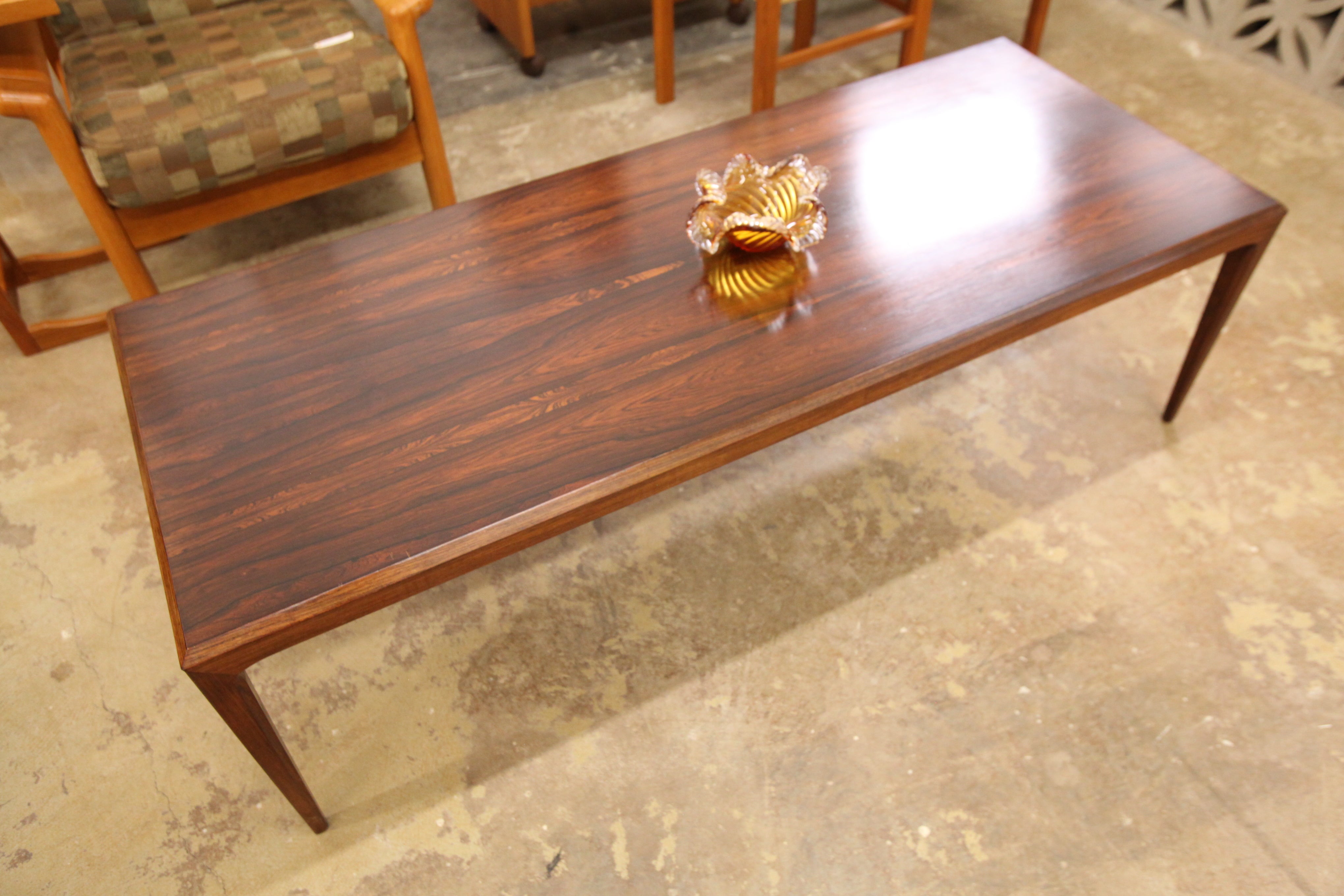 Vintage Large Rosewood Coffee Table (59" x 23.75" x 17.5"H)