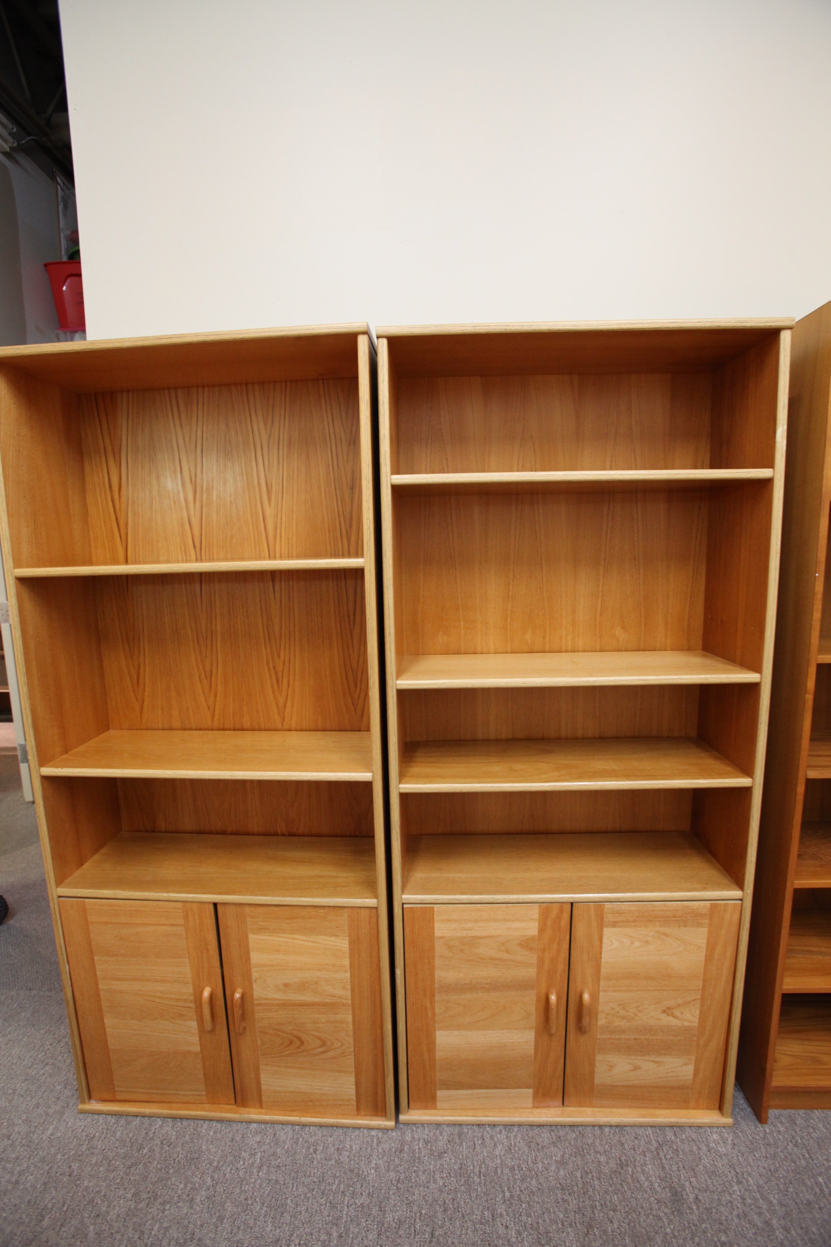 Teak Bookshelf w/cupboards (31" x 69.5")