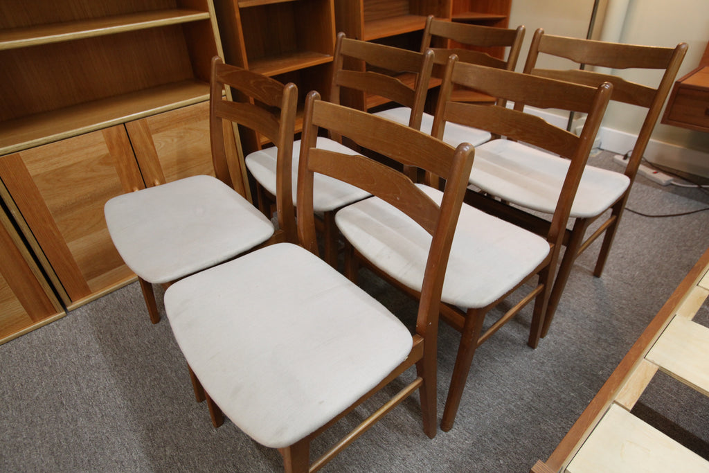 Set of 6 Vintage Teak Chairs