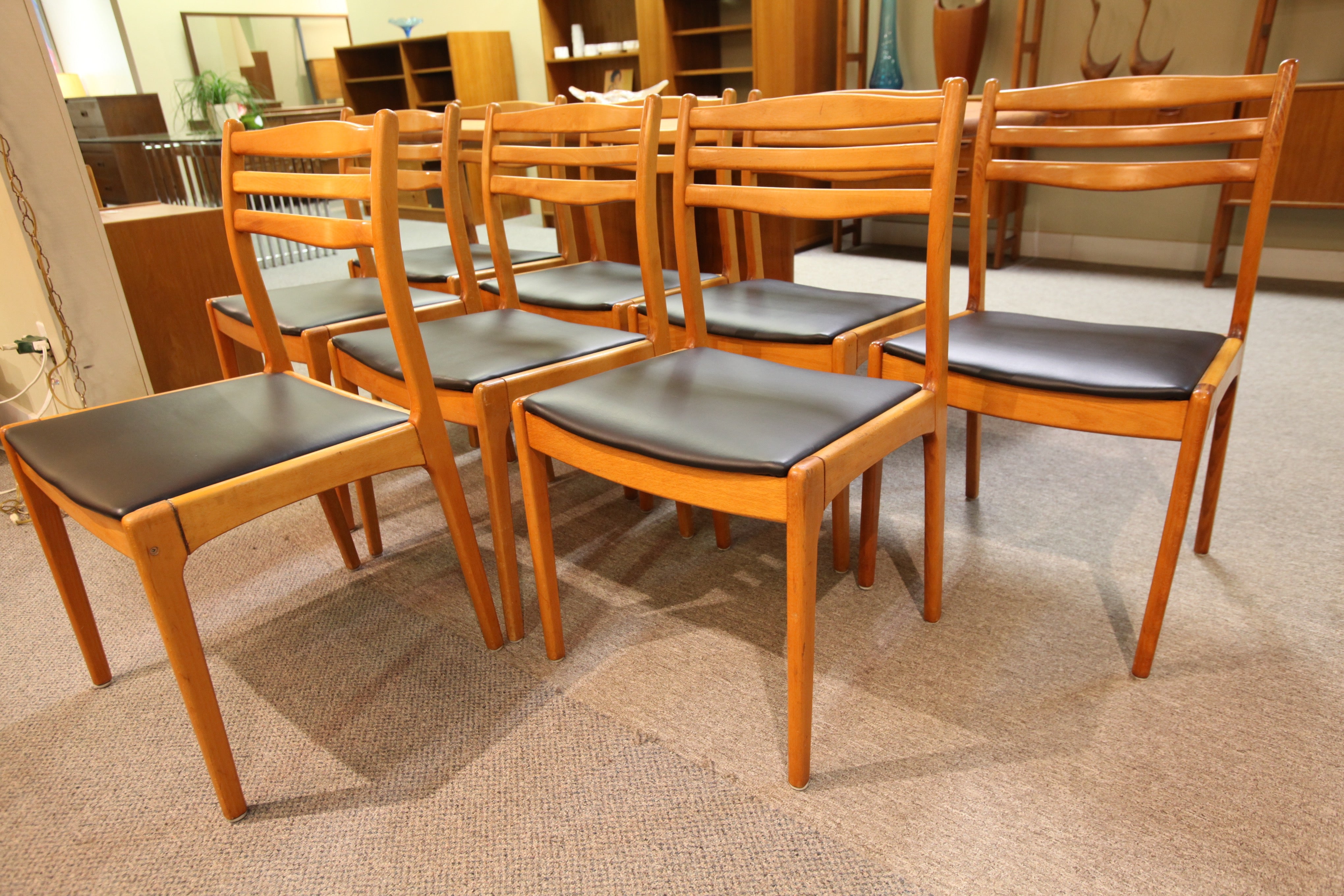 Set of 8 Vintage Mid Dining Century Chairs