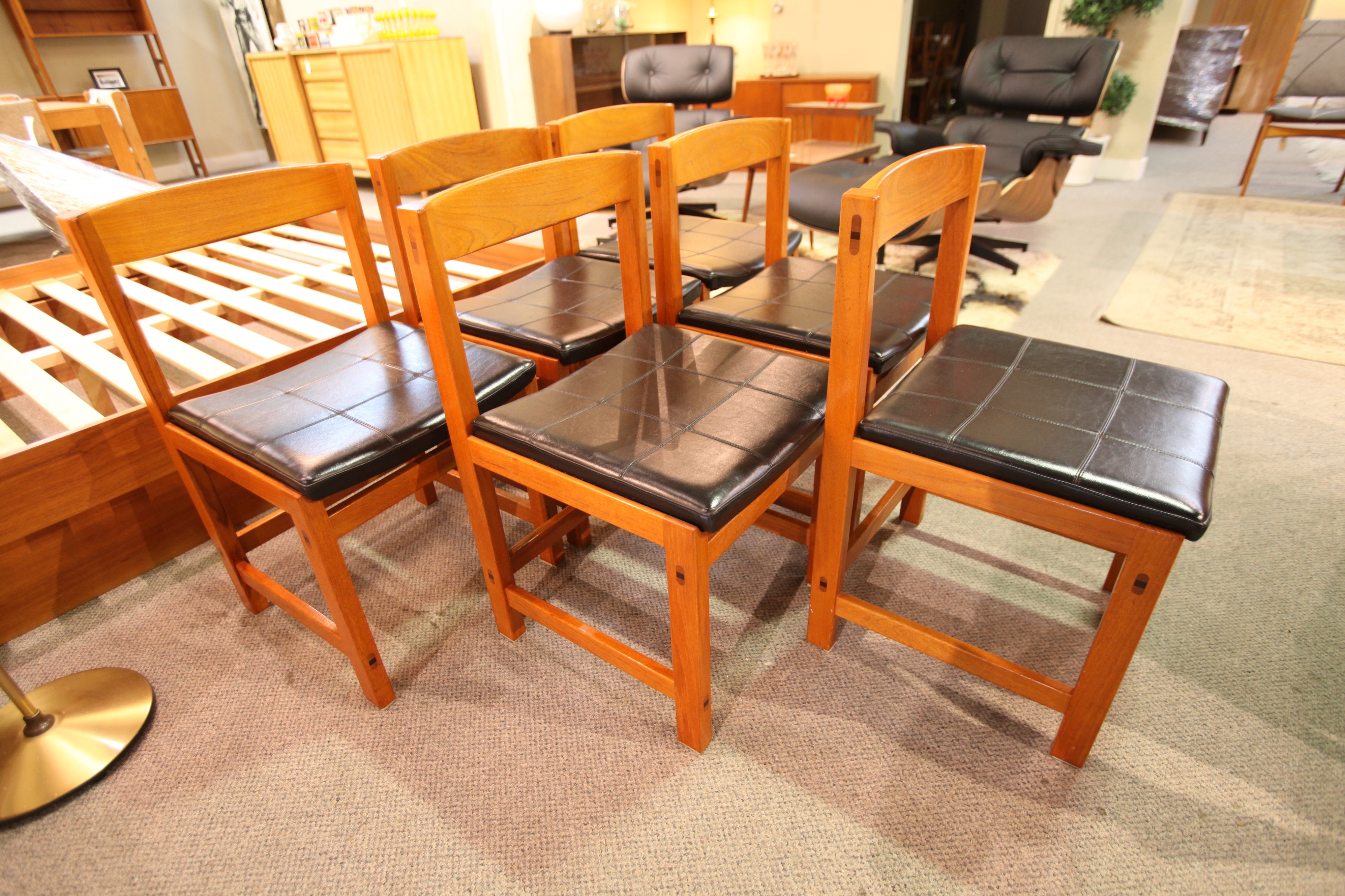 Set of 6 Vintage Teak MCM Chairs