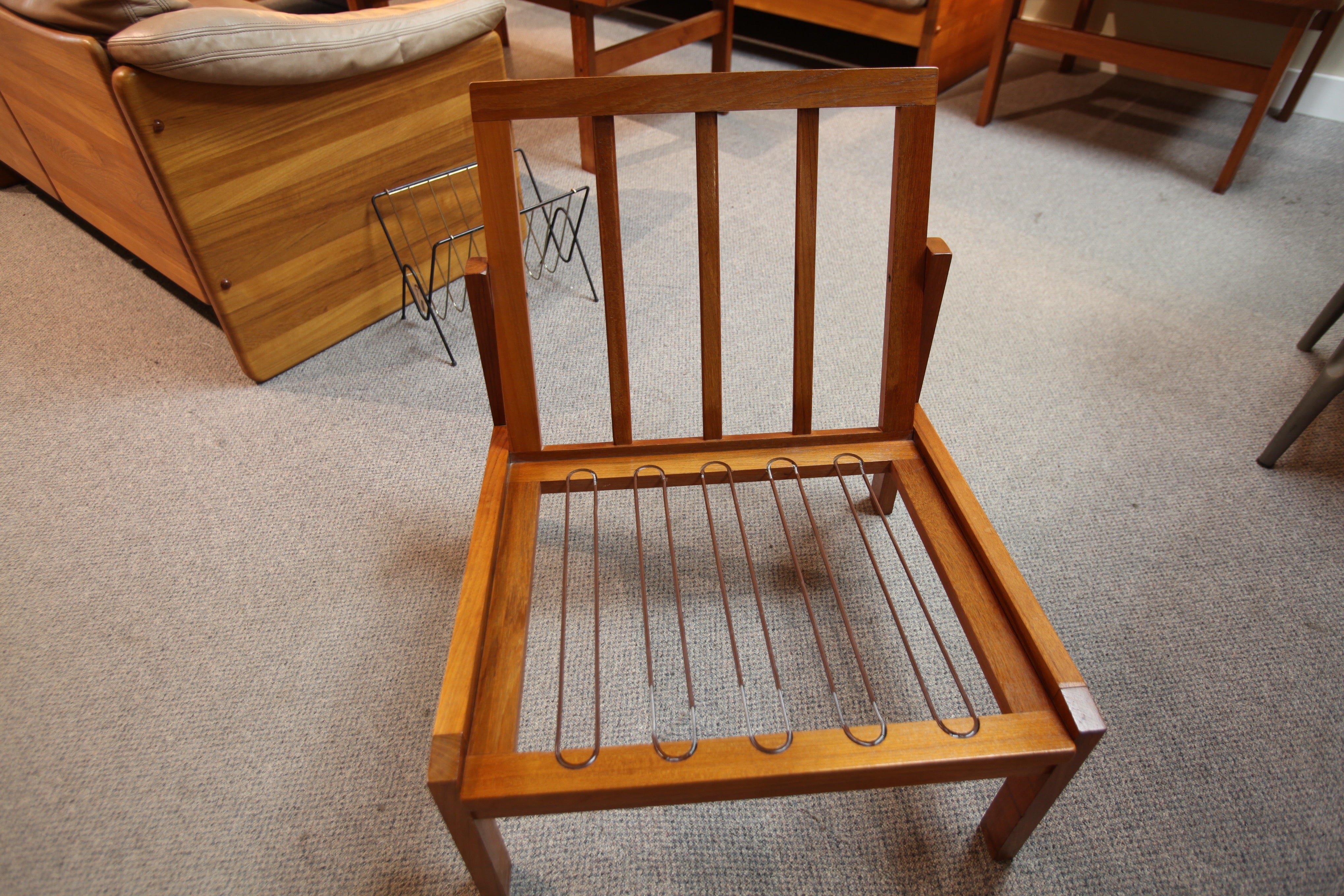 Vintage Teak Chair Frame (24"W x 26"D x 26.5"H)
