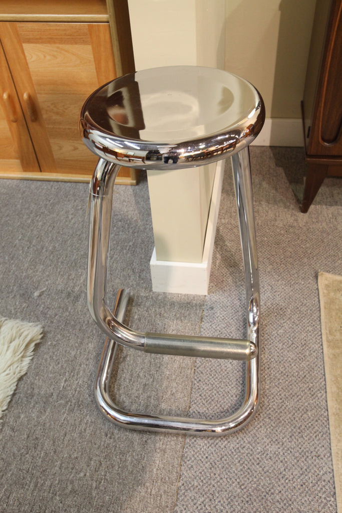 Vintage Chrome Paper Clip bar Stool (by Kinetic)