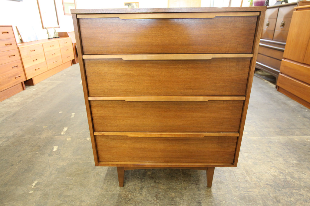 Vintage La Silva Walnut 9 Drawer Dresser (60.25"W x 18"D x 30"H)