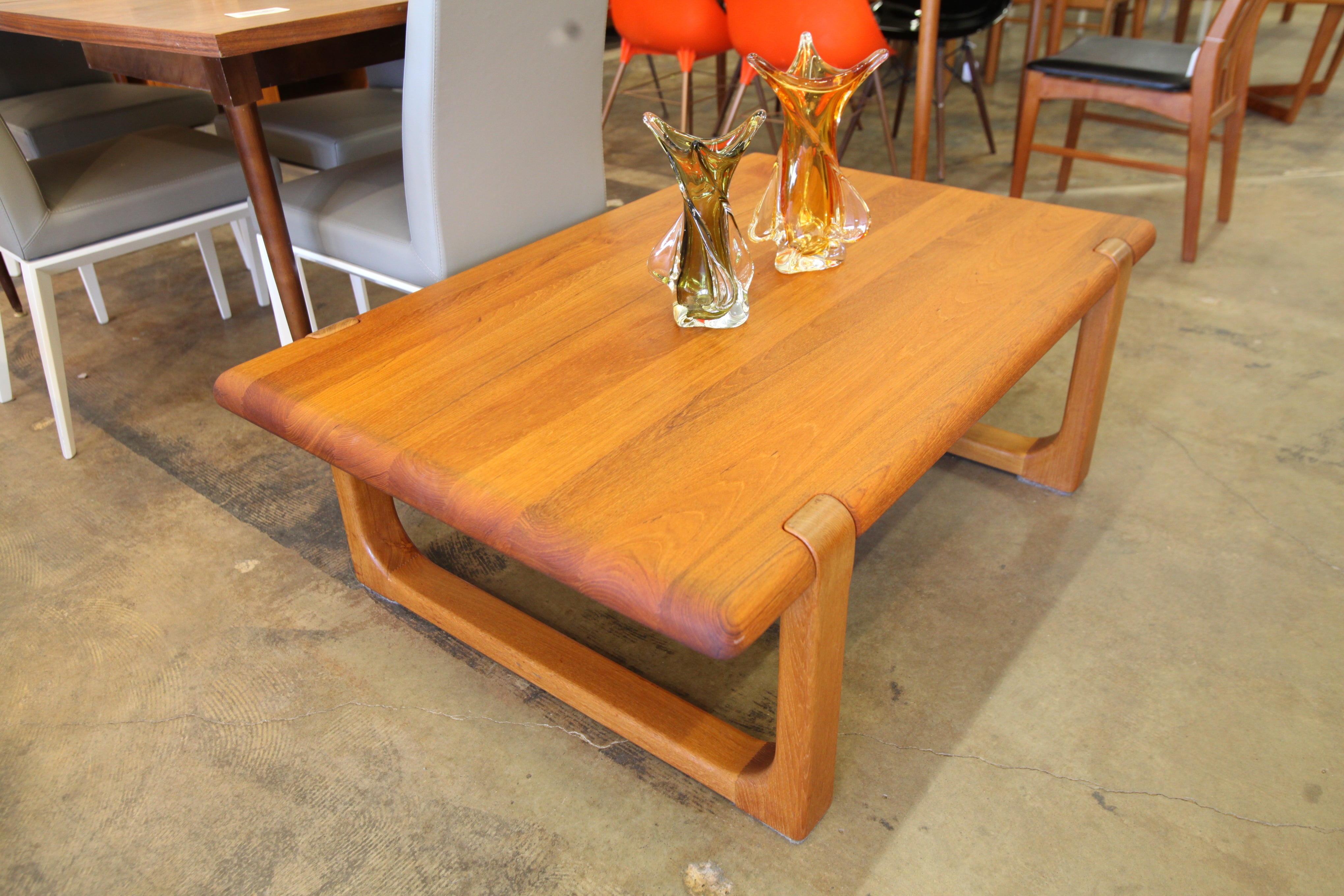 Vintage "SOLID TEAK" Coffee Table by Niels Bach (47.25" x 31.25" x 16.5"H)