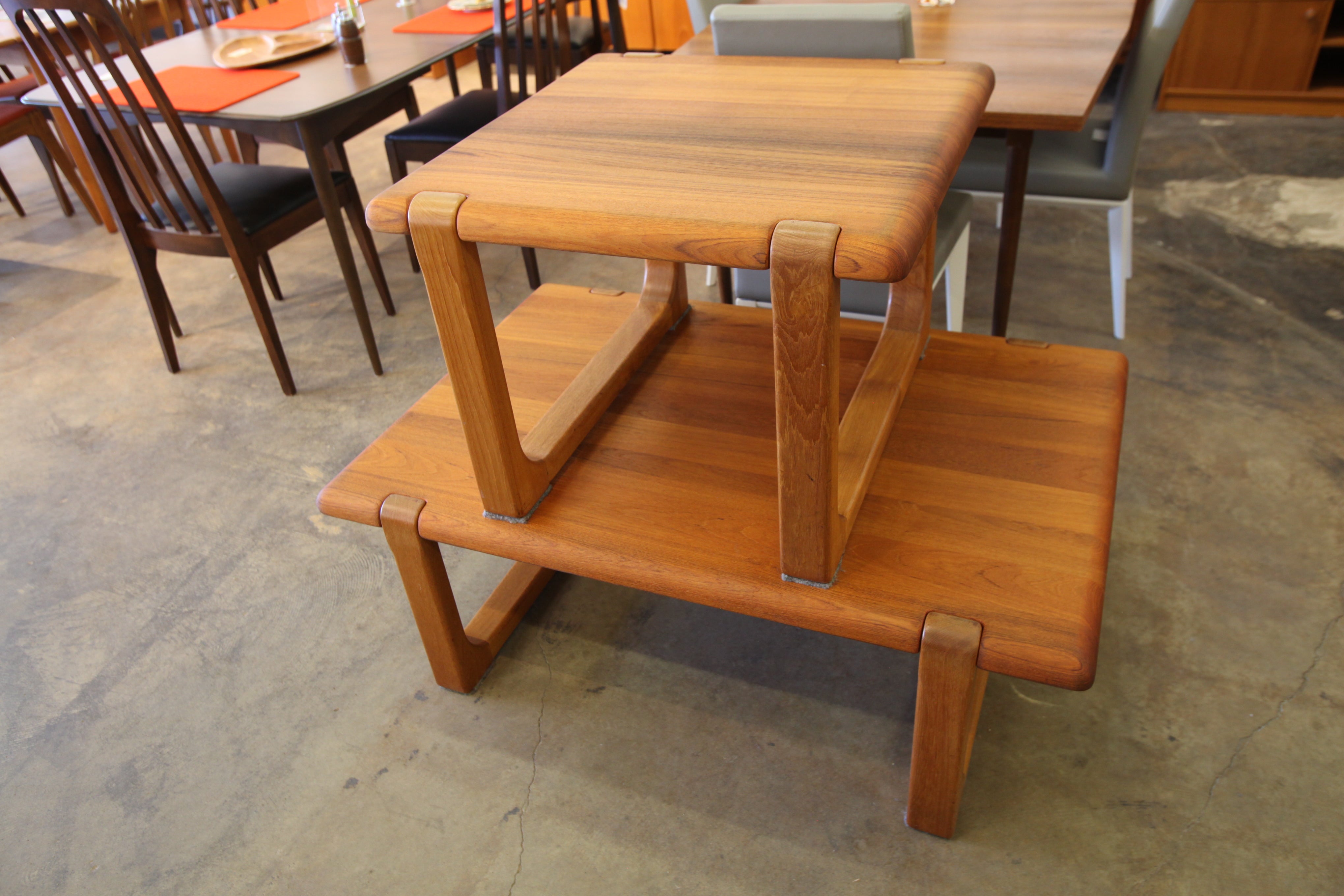 Vintage "SOLID TEAK" Side Table by Niels Bach (27.5" x 27.25" x 19.75"H)