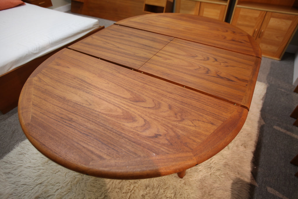 Danish Teak Dining Table w/ Butterfly Leaf (68" x 48") or (48" Round)