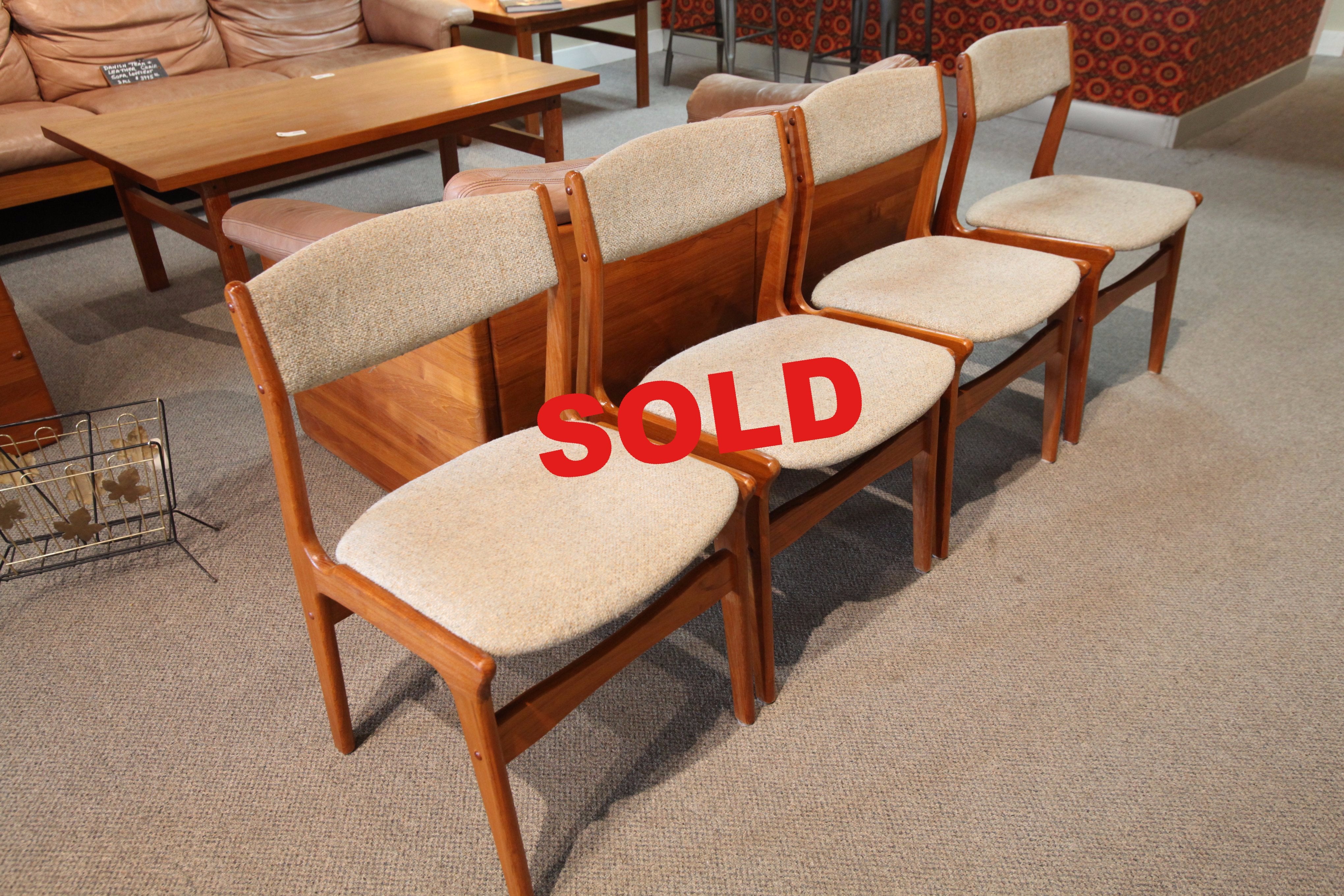 Set of 4 Vintage Teak Chairs