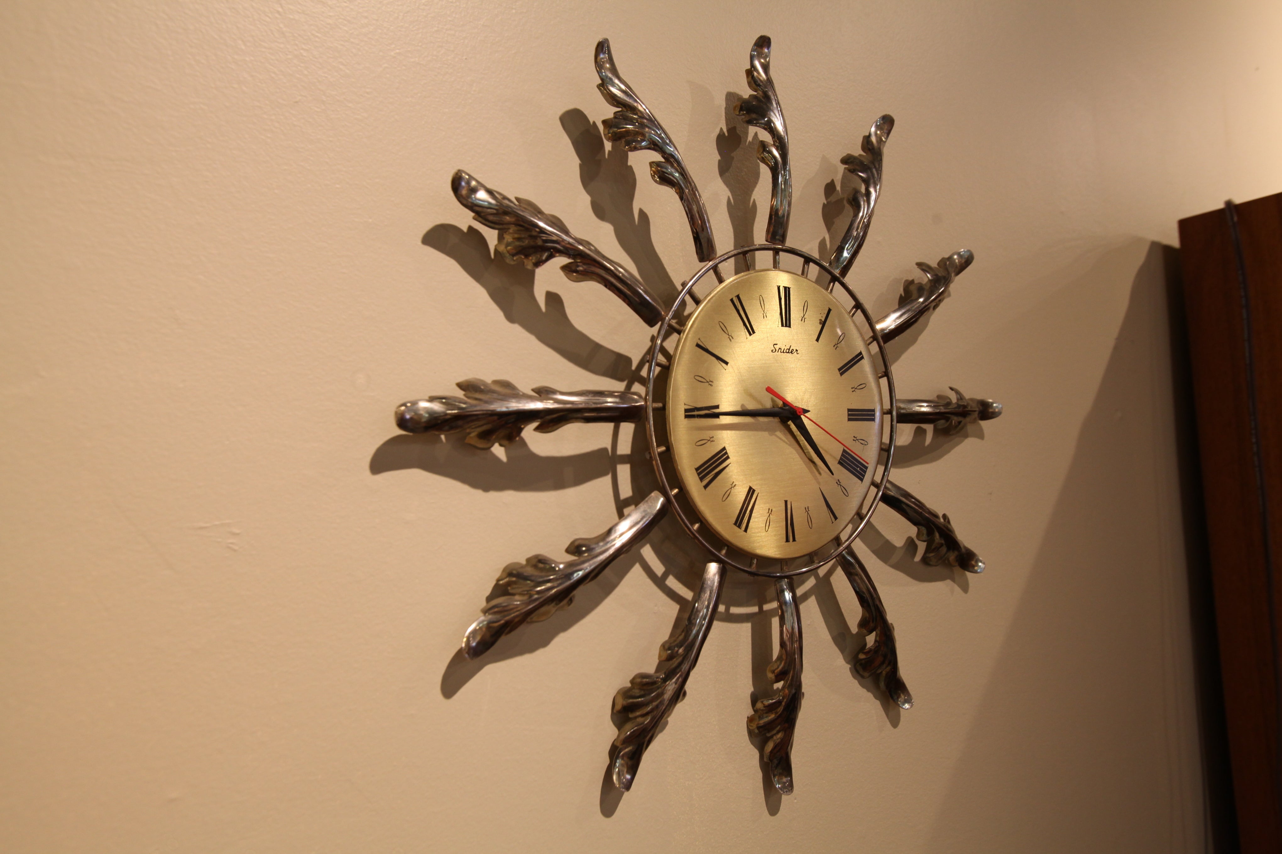 Vintage Snider Clock (19"W)