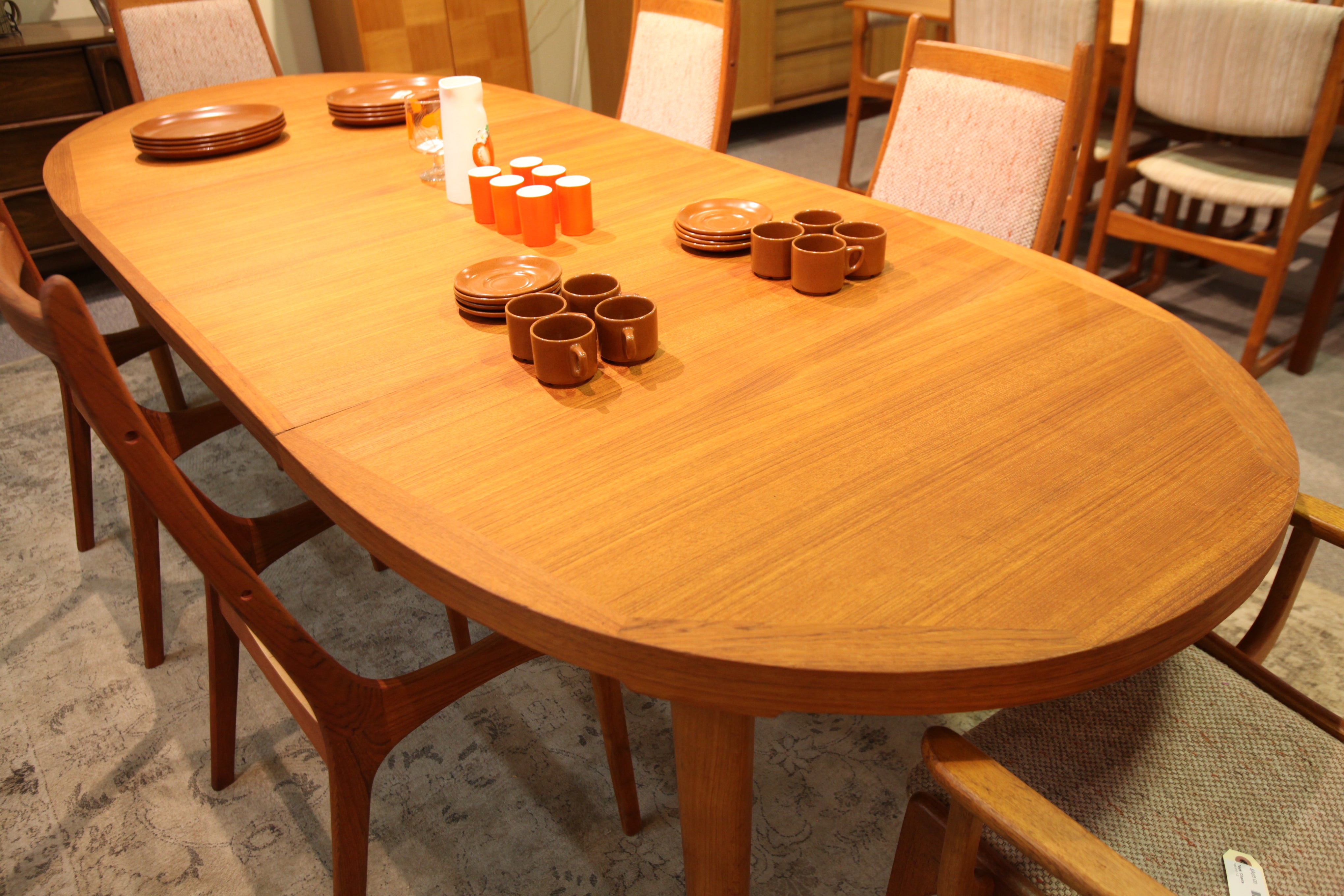Fabulous Danish Teak Dining Table w/ 2 Leafs (103"L x 42.5"W) or (64"L x 42.5"W)
