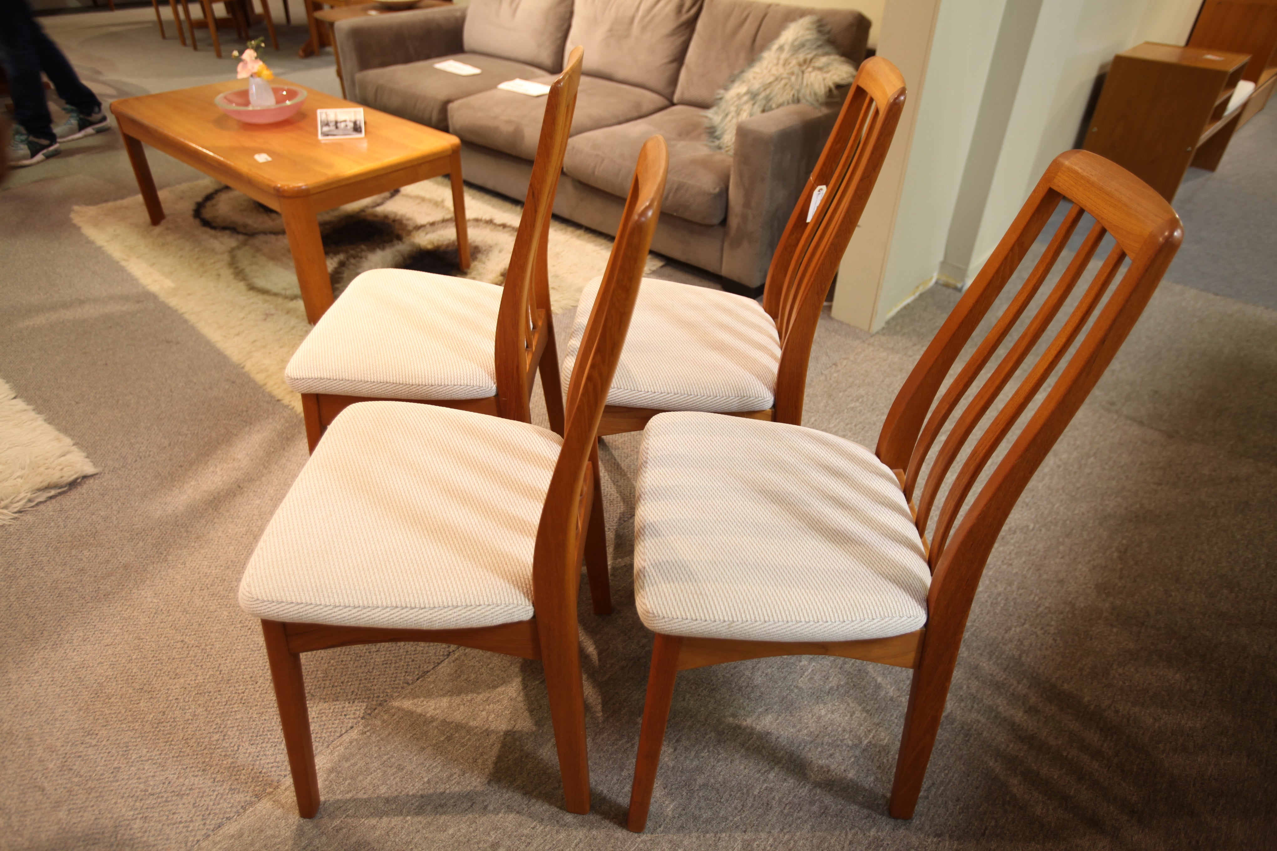 Set of 4 Vintage Benny Linden Teak Chairs