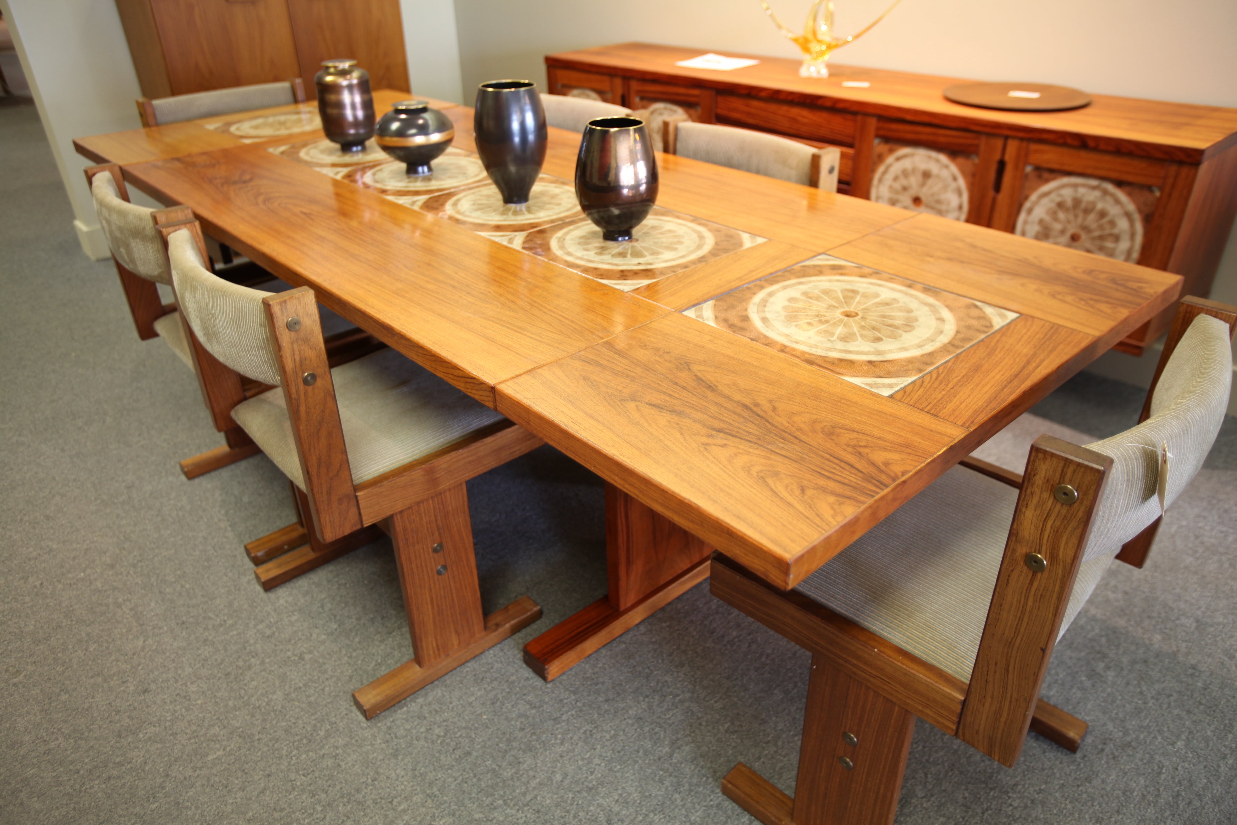 Gangso Mobler Danish Rosewood / Tile Dining Table (96"L x 38"W) or (61"L x 38"W)