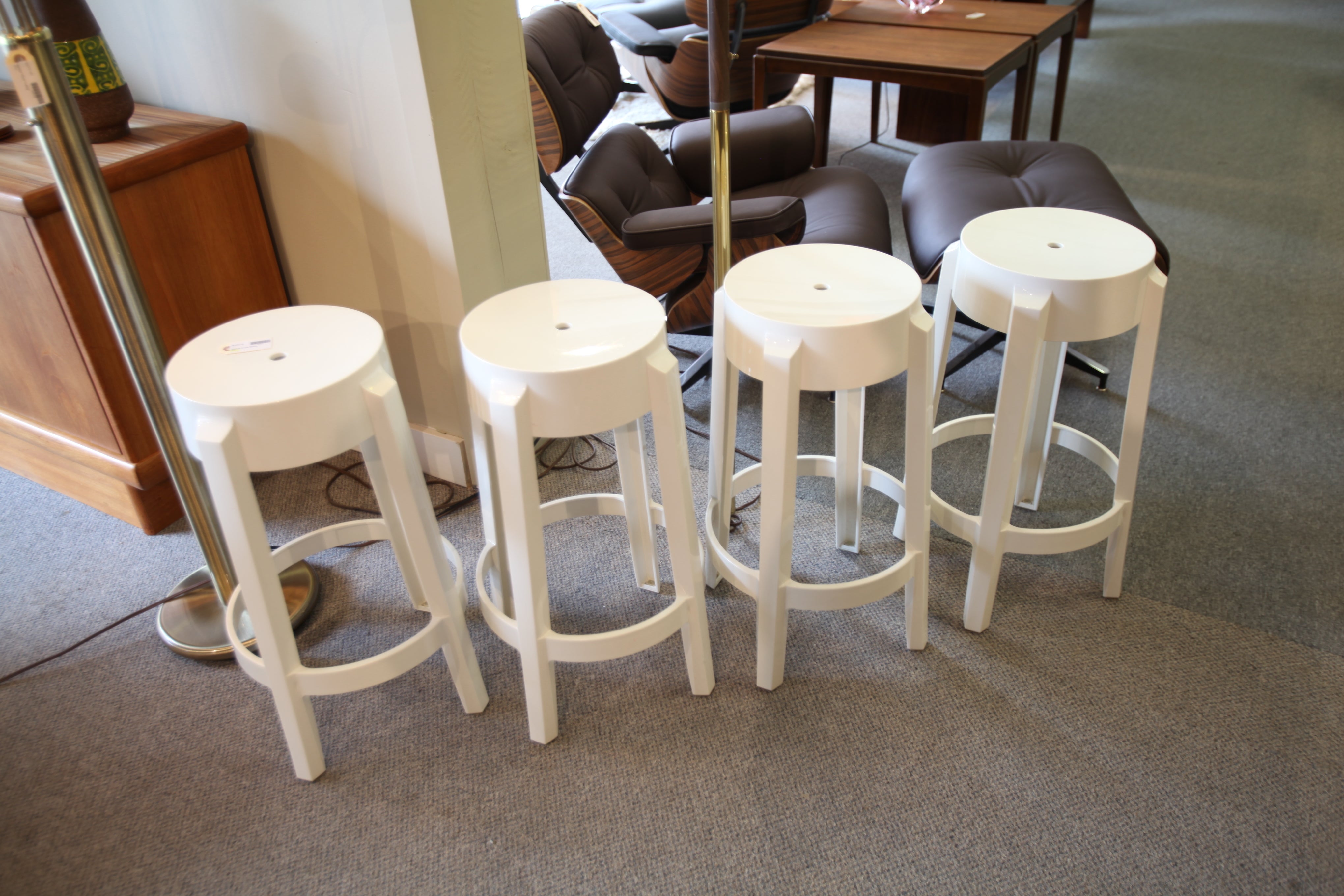 Set of 4 Kartell Ghost Stools (26"H)