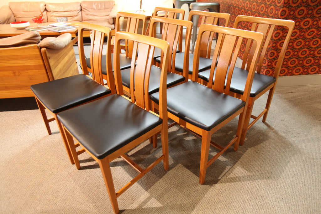 Set of 8 Vintage Teak Chairs