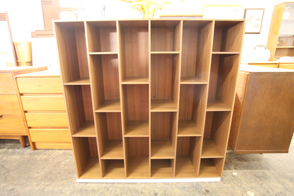 Ligne Roset Teak Wood "Book & Look" Bookcase w/ Base. (41.25"W x 42.5"H x 11"D)