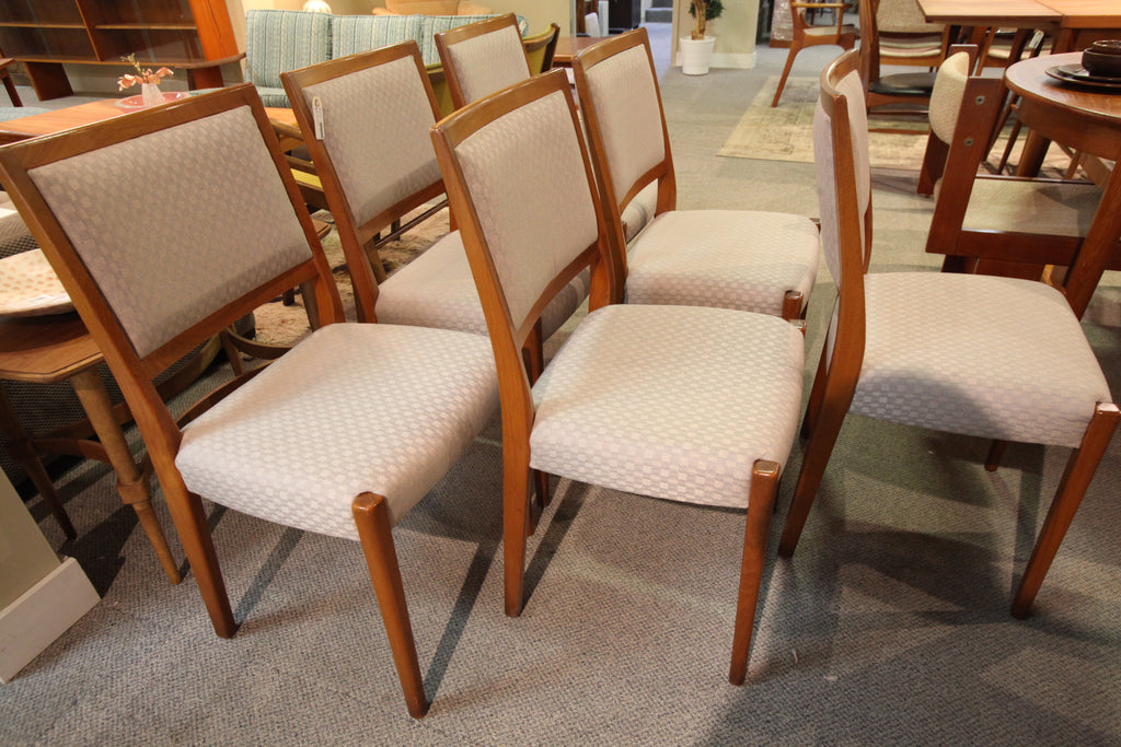 Set of 6 Mid Century Teak Dining Chairs
