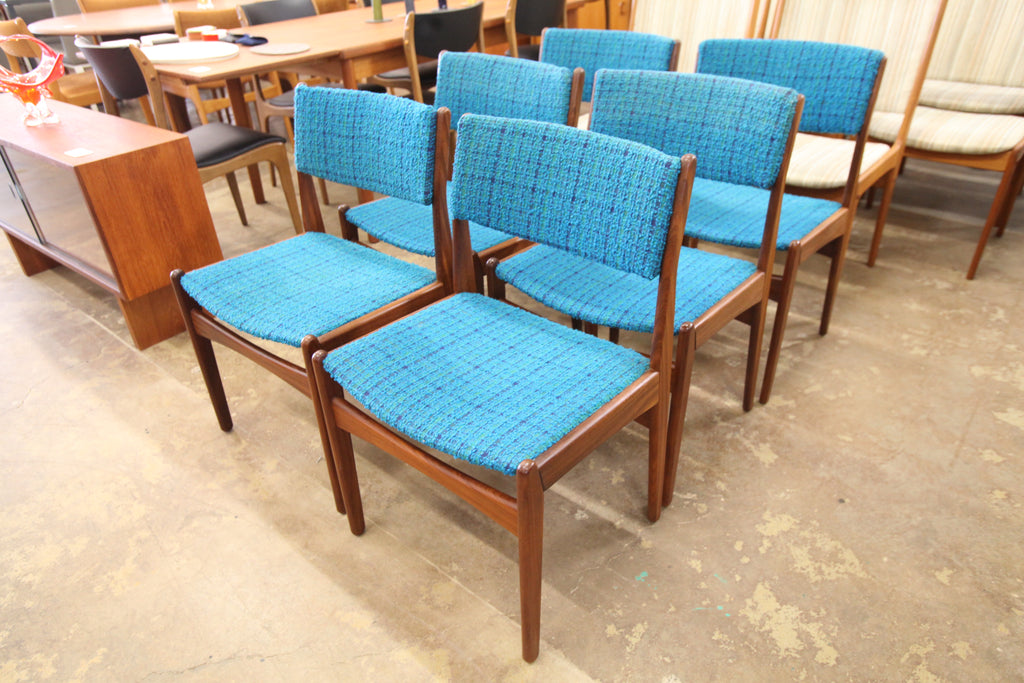 Set of 6 Rare Danish Rosewood Dining Chairs by Poul Volther for Frem Rojle