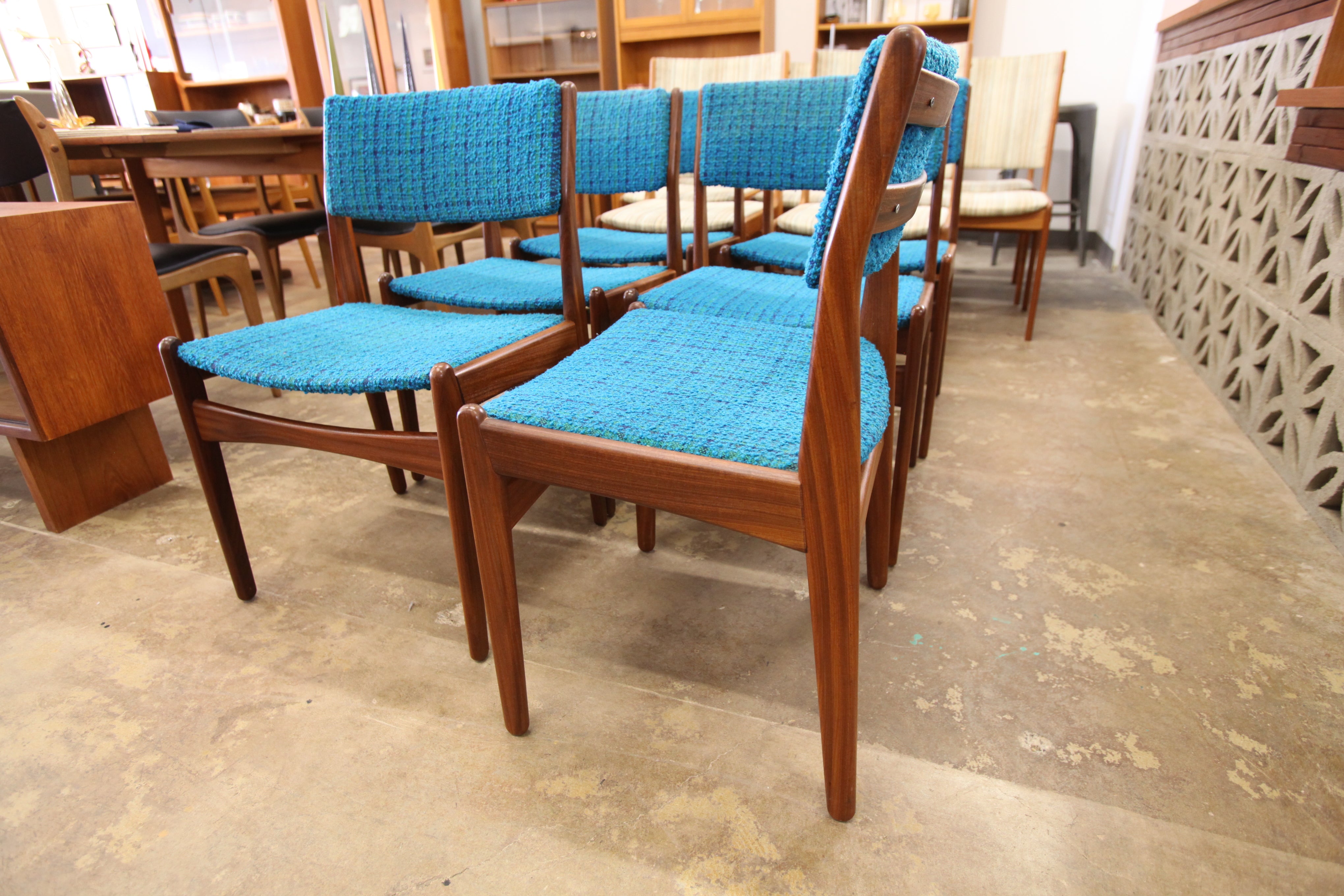 Set of 6 Rare Danish Rosewood Dining Chairs by Poul Volther for Frem Rojle