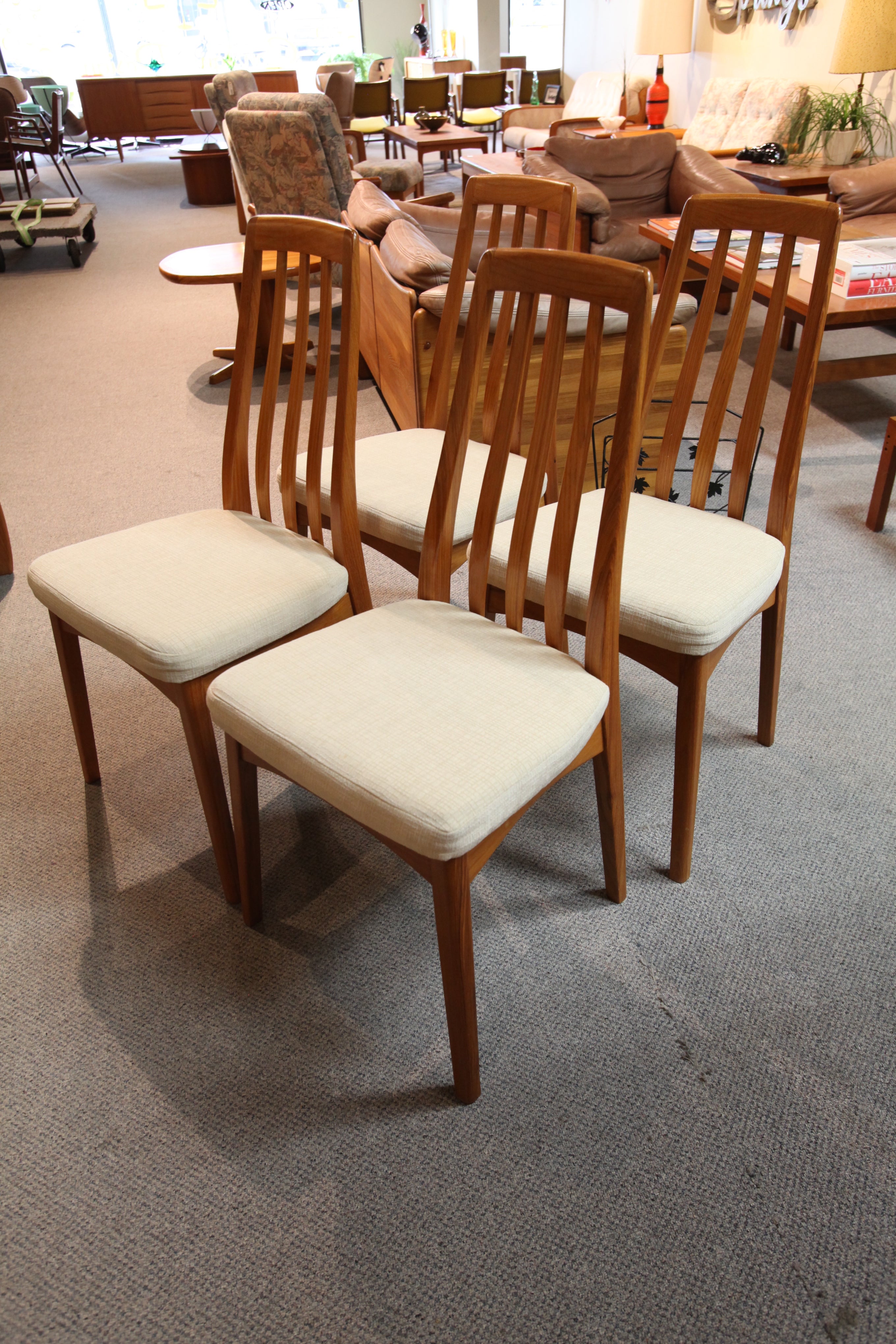 Set of 4 Vintage Teak Dining Chairs