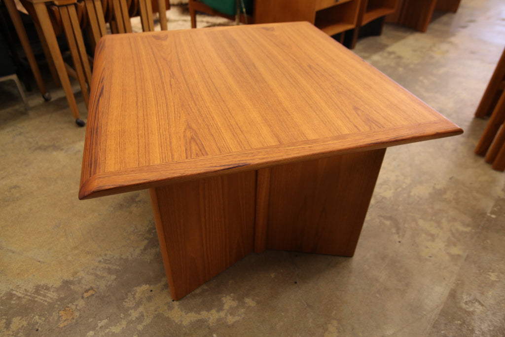 Large Vintage Teak Side Table (30.5" x 30.5" x 20"H)
