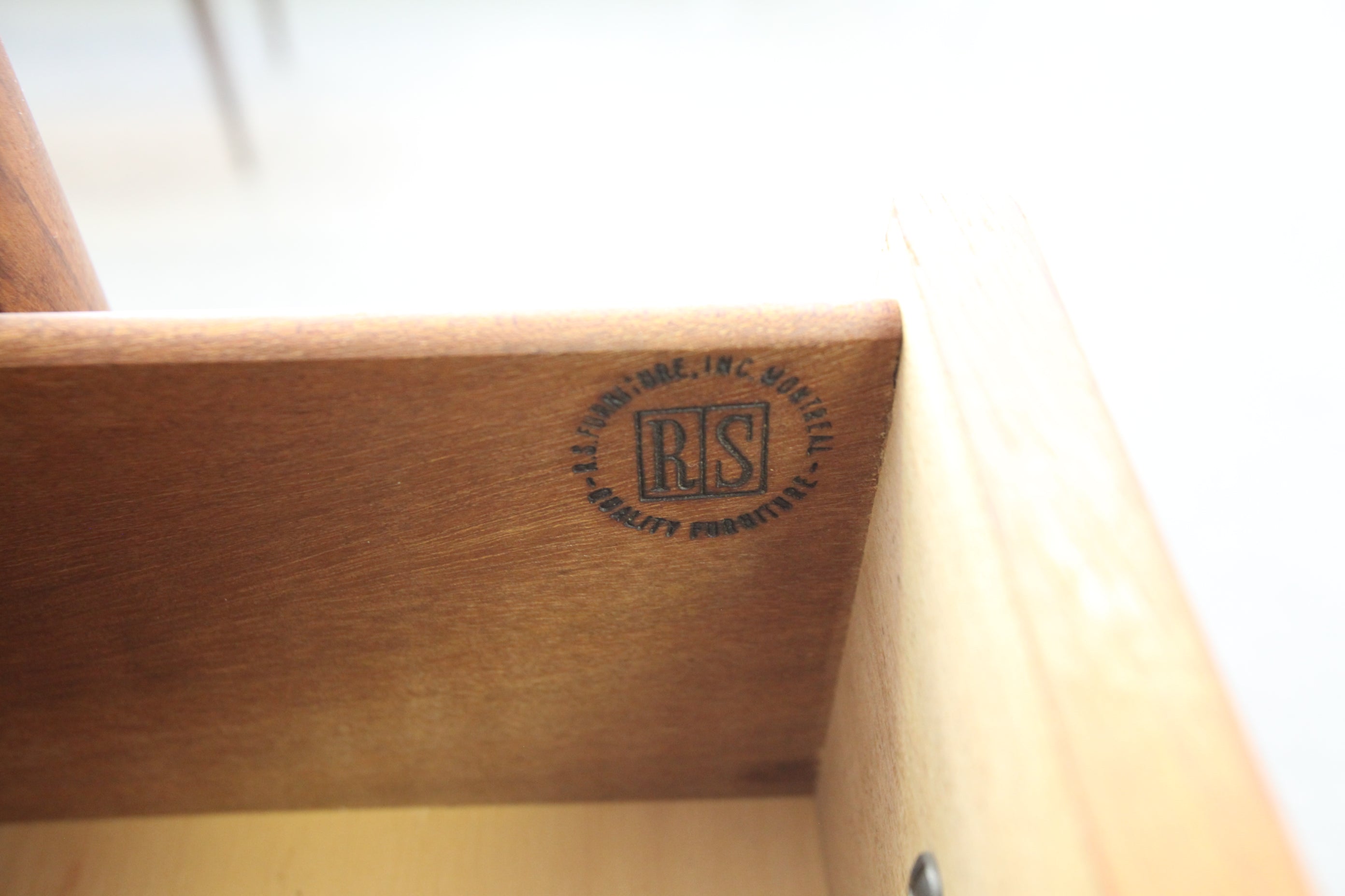 RS Associates Teak Tallboy Dresser (33"W x 18"D x 37.5"H)