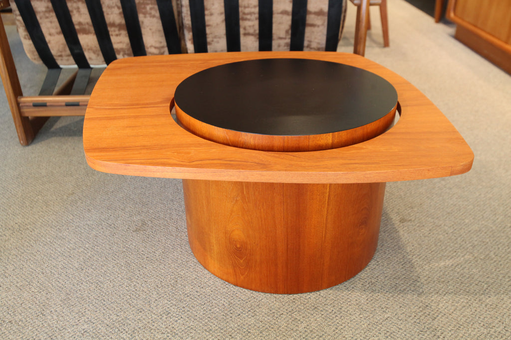 Larger Floating Teak Side Table by RS Associates (31" x 32" x 16"H)
