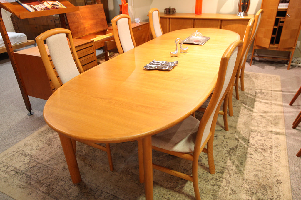 High Quality Danish Teak Dining Table by Skovby (125" x 43") or (68.5" x 43")