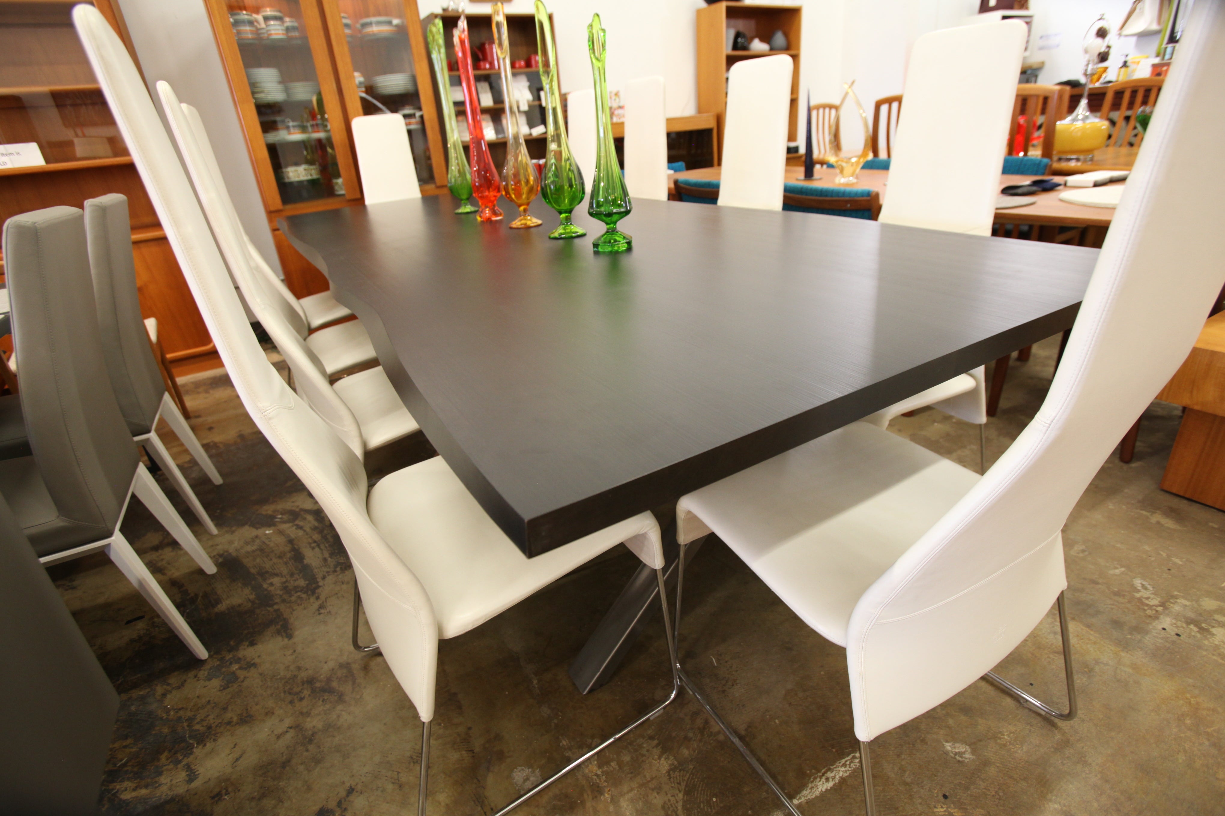 "New" Beautiful Large Live Edge Style Dining Table for 14+ Seats (black)