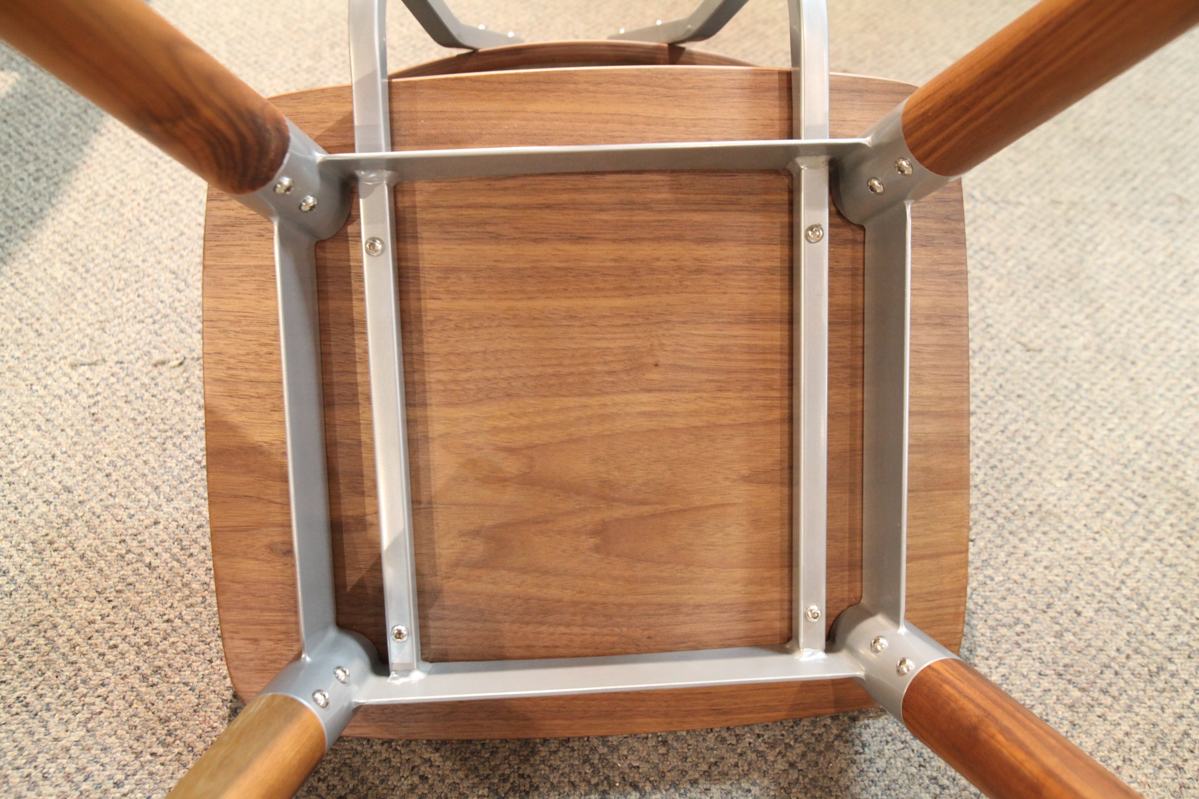 Sean Dix Walnut / Metal Chair (17.5"W x 31.75"H)