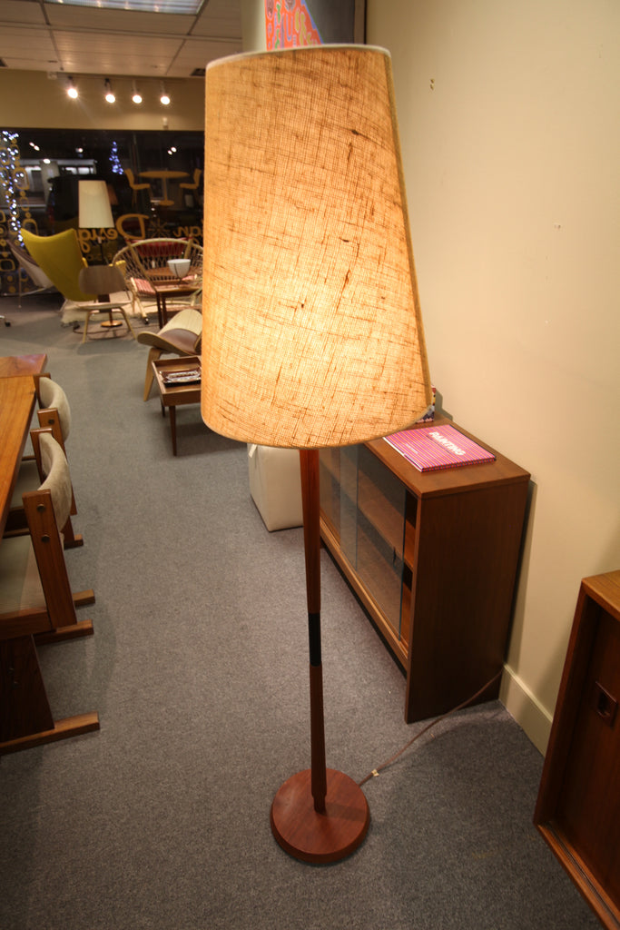 Vintage Teak Floor Lamp (63"H)