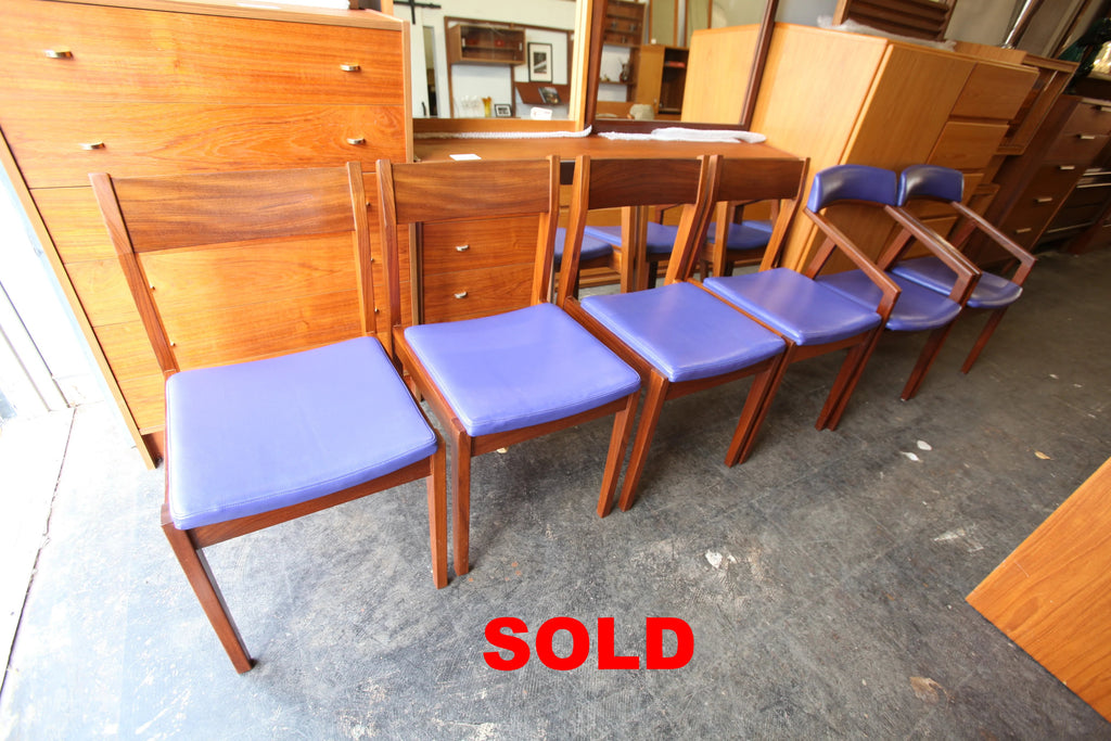 Set of 6 RS Associates Dining Chairs with Original Upholstery