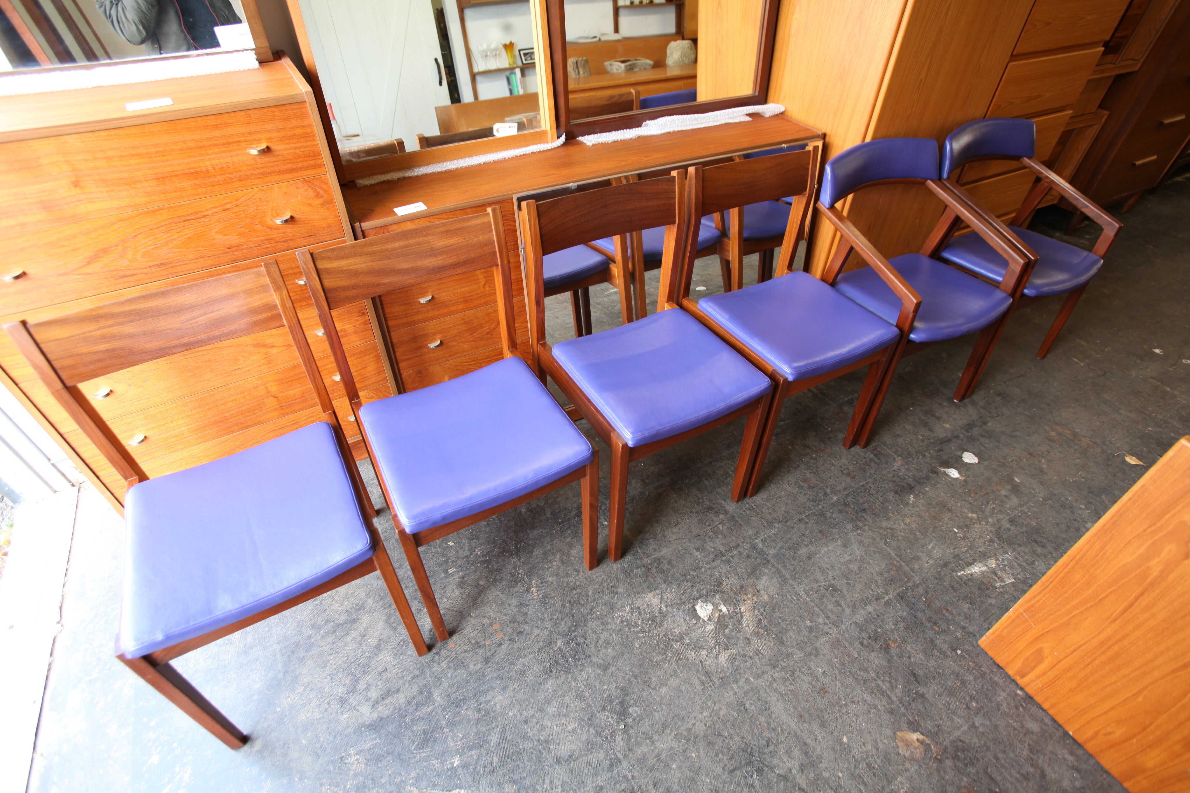 Set of 6 RS Associates Dining Chairs with Original Upholstery