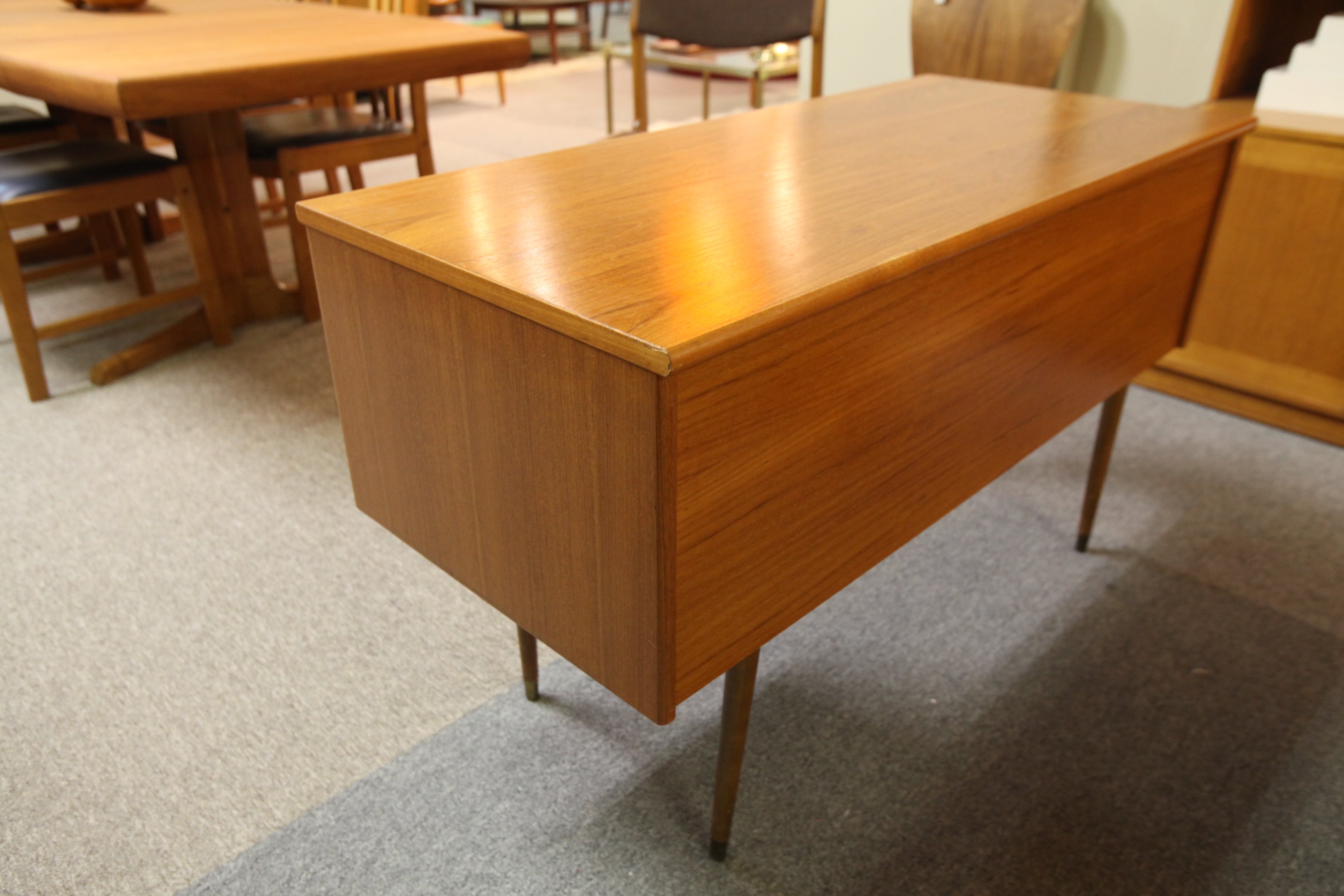 Small Vintage Teak Desk (43.25" x 20" x 27.5"H)