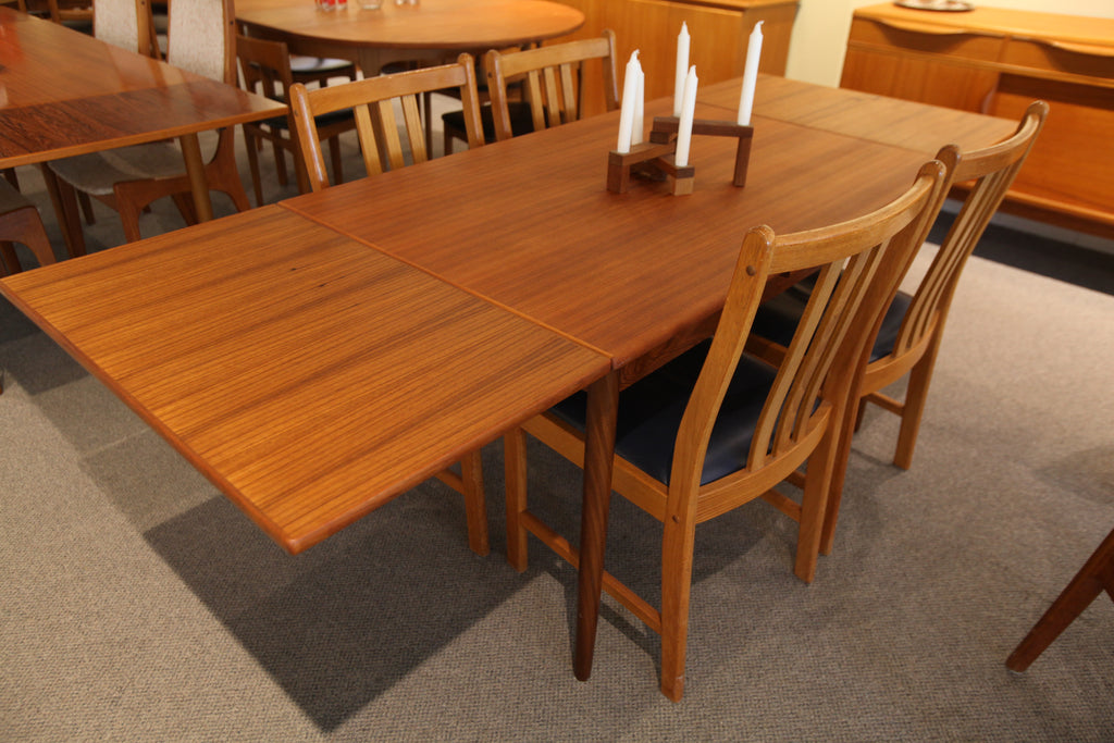 Danish Teak Extension Dining Table (83.25"L x 31.5"W) or (47.25"L x 31.5"W)